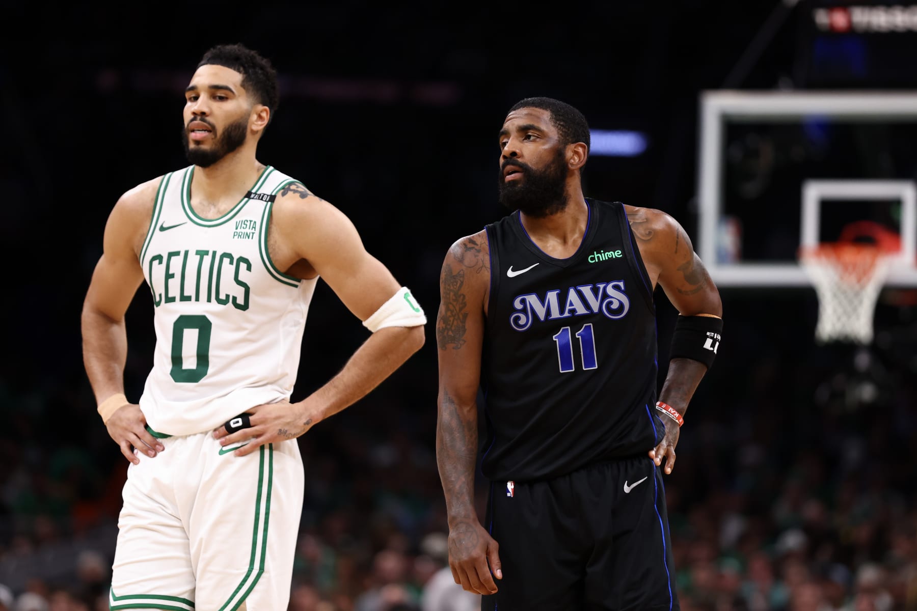 Jayson Tatum and Kyrie Irving