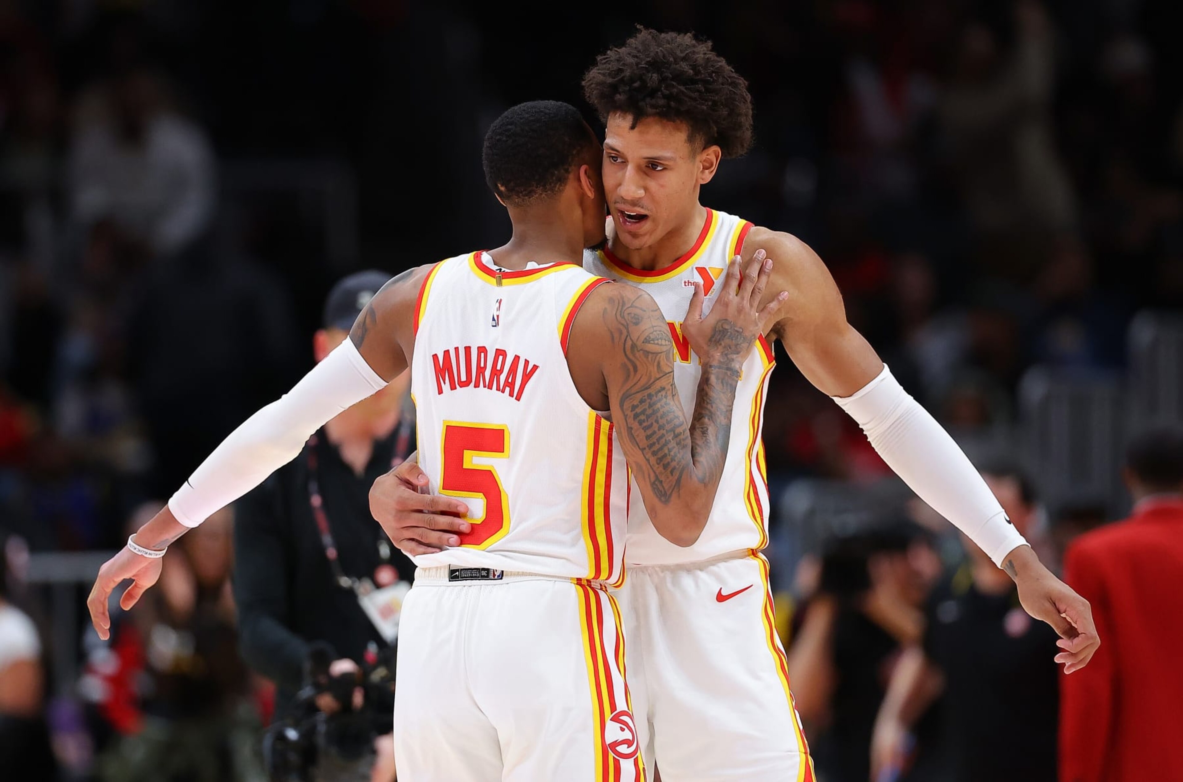 Dejounte Murray and Jalen Johnson Dejounte Murray and Jalen Johnson