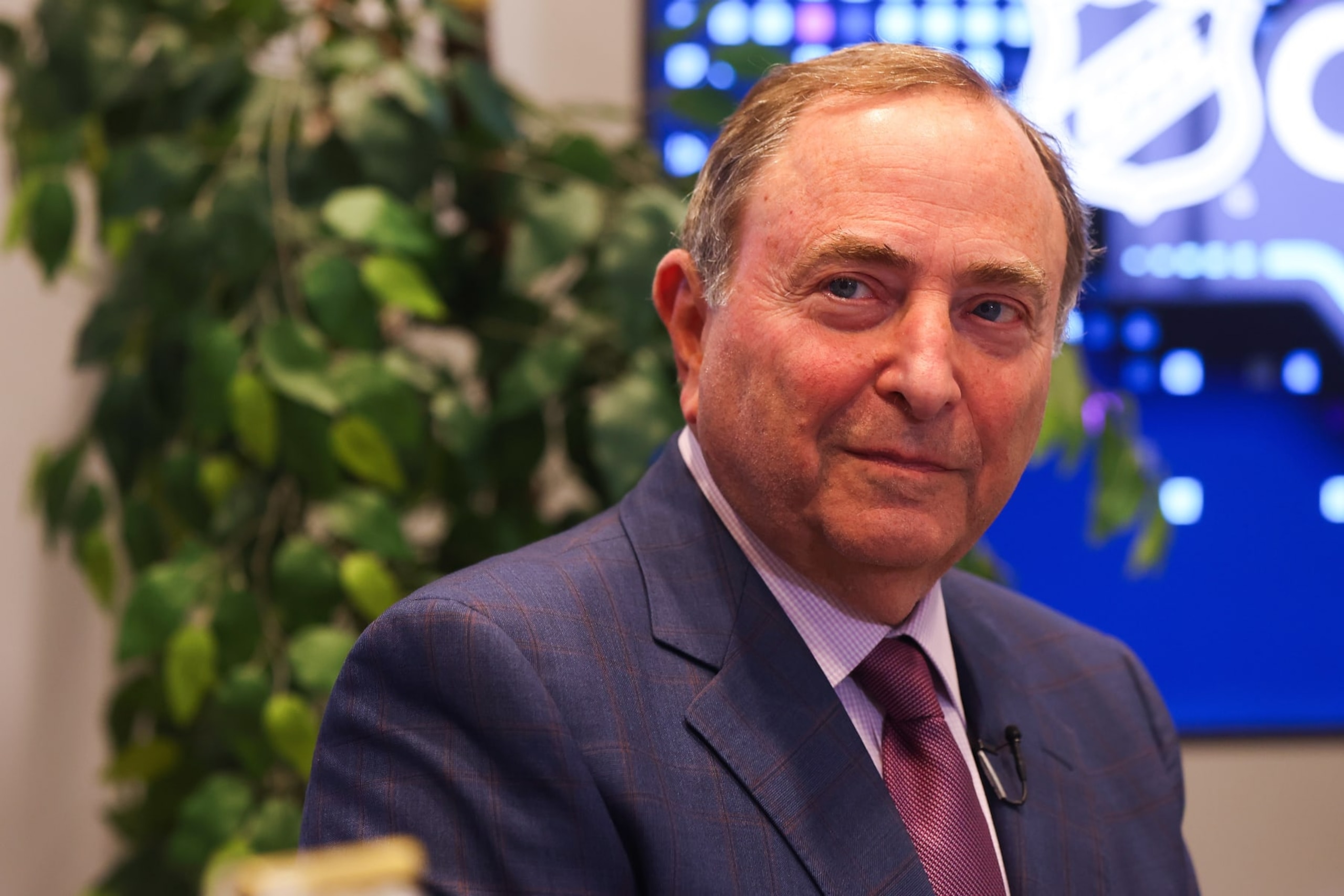 SECAUCUS, NEW JERSEY - MAY 07: Commissioner of the National Hockey League Gary Bettman presides over the 2024 NHL Draft Lottery at NHL Network Studio on May 07, 2024 in Secaucus, New Jersey.  (Photo by Mike Stobe/NHLI via Getty Images)