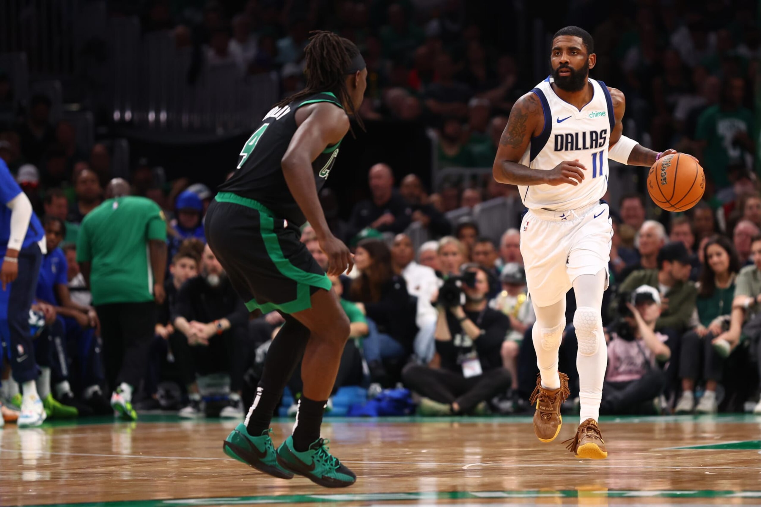 Jrue Holiday and Kyrie Irving