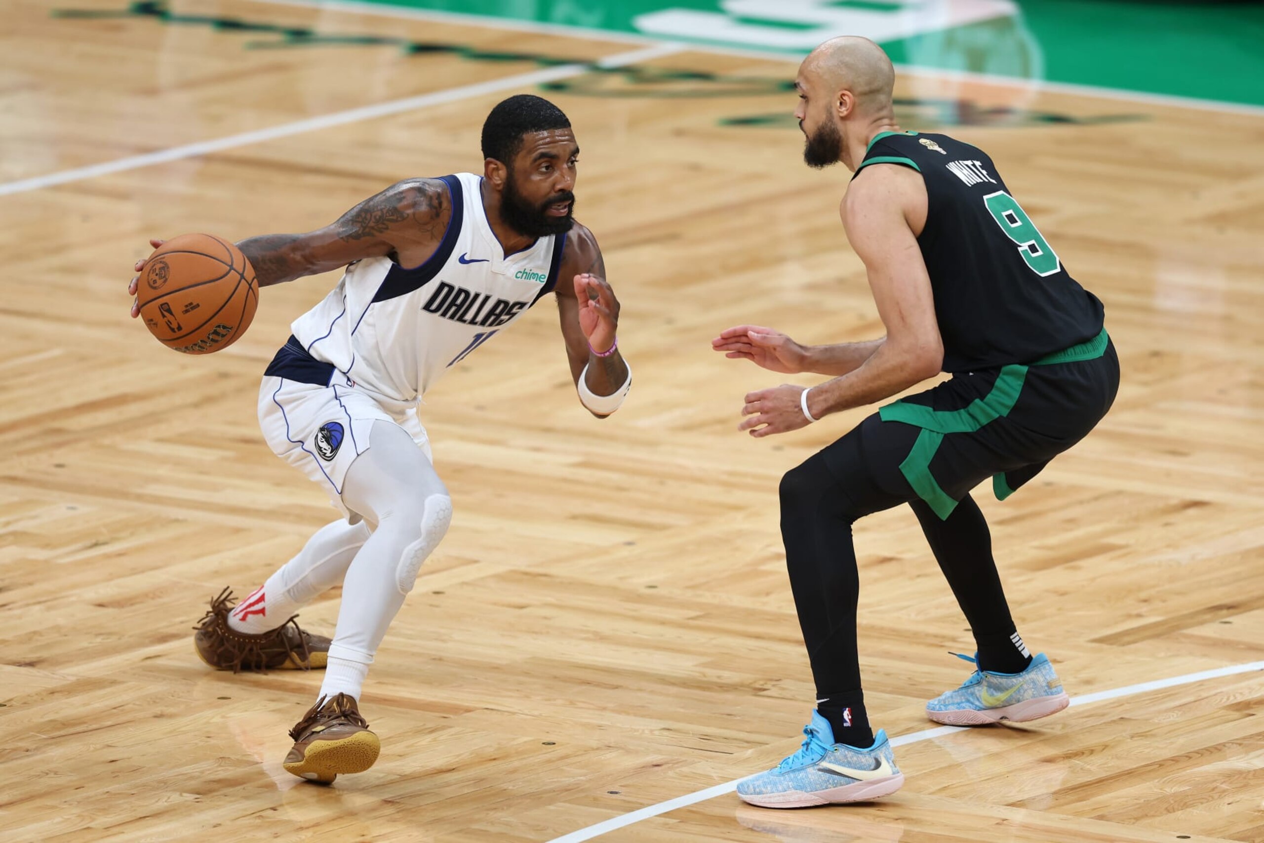 Kyrie Irving and Derrick White