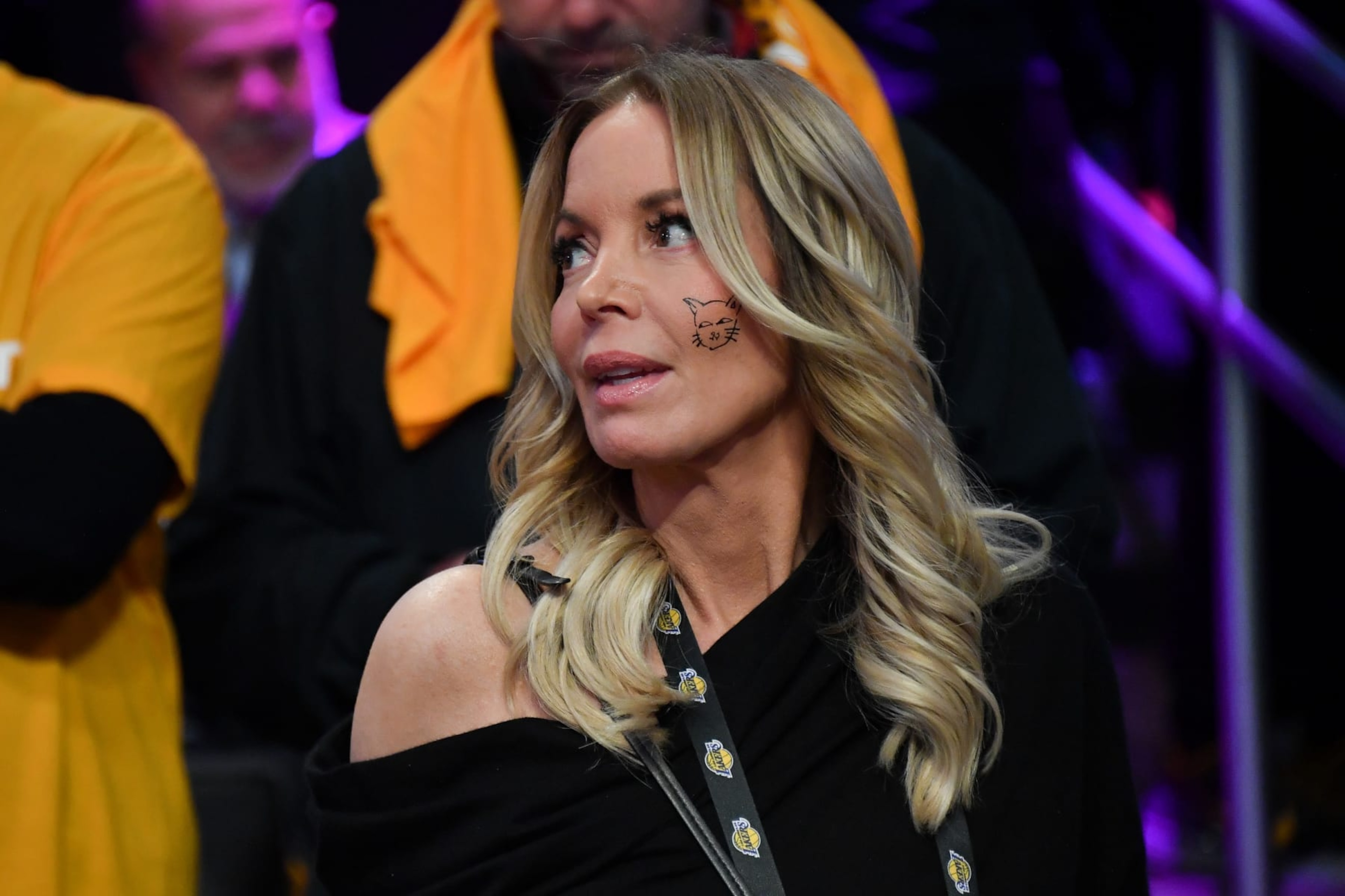 LOS ANGELES, CALIFORNIA - APRIL 25: Jeanie Buss attends a basketball game between the Los Angeles Lakers and the Denver Nuggets at Crypto.com Arena on April 25, 2024 in Los Angeles, California. NOTE TO USER: User expressly acknowledges and agrees that, by downloading and or using this photograph, User is consenting to the terms and conditions of the Getty Images License Agreement. (Photo by Allen Berezovsky/Getty Images) LOS ANGELES, CALIFORNIA - APRIL 25: Jeanie Buss attends a basketball game between the Los Angeles Lakers and the Denver Nuggets at Crypto.com Arena on April 25, 2024 in Los Angeles, California. NOTE TO USER: User expressly acknowledges and agrees that, by downloading and or using this photograph, User is consenting to the terms and conditions of the Getty Images License Agreement. (Photo by Allen Berezovsky/Getty Images)