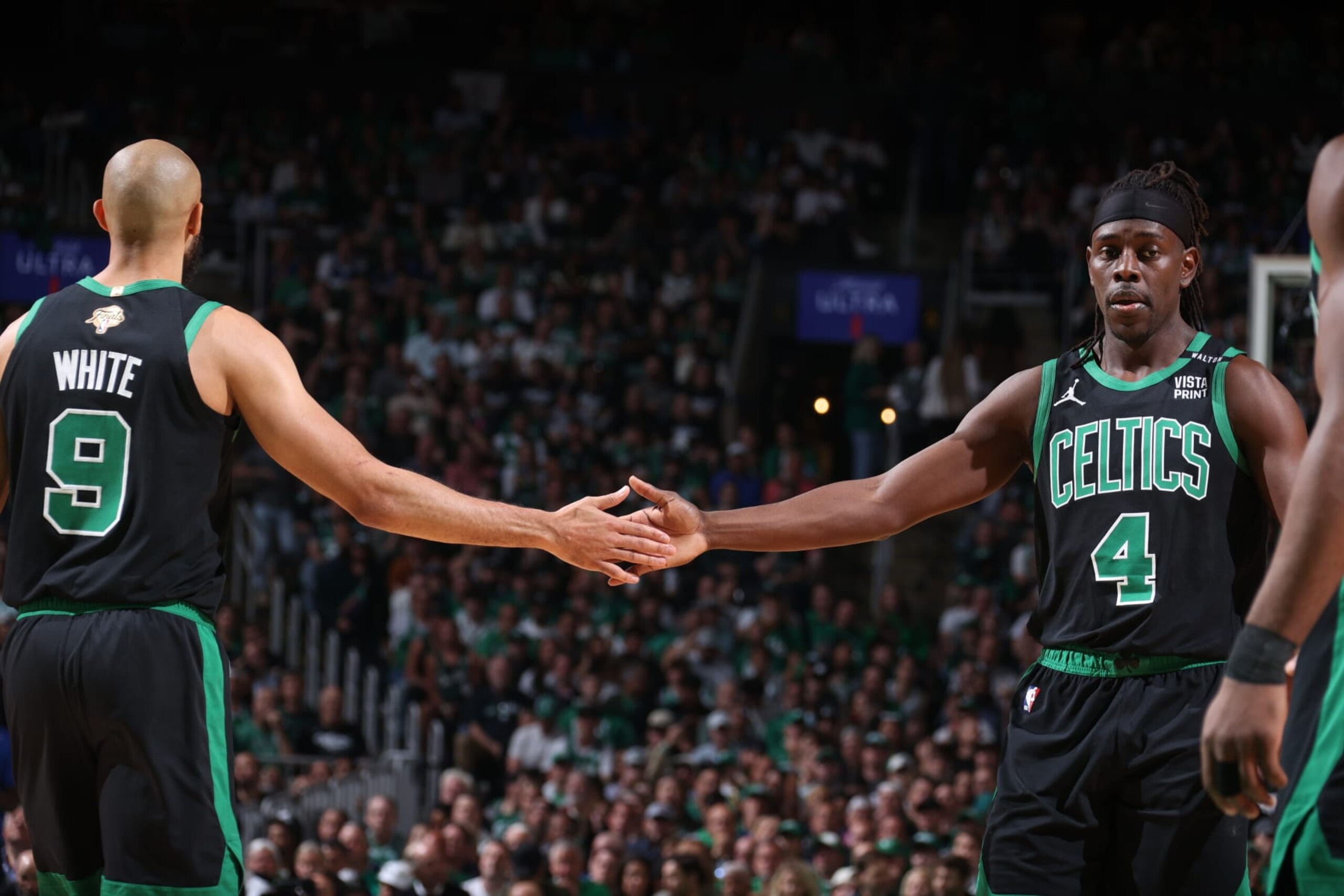 Derrick White and Jrue Holiday