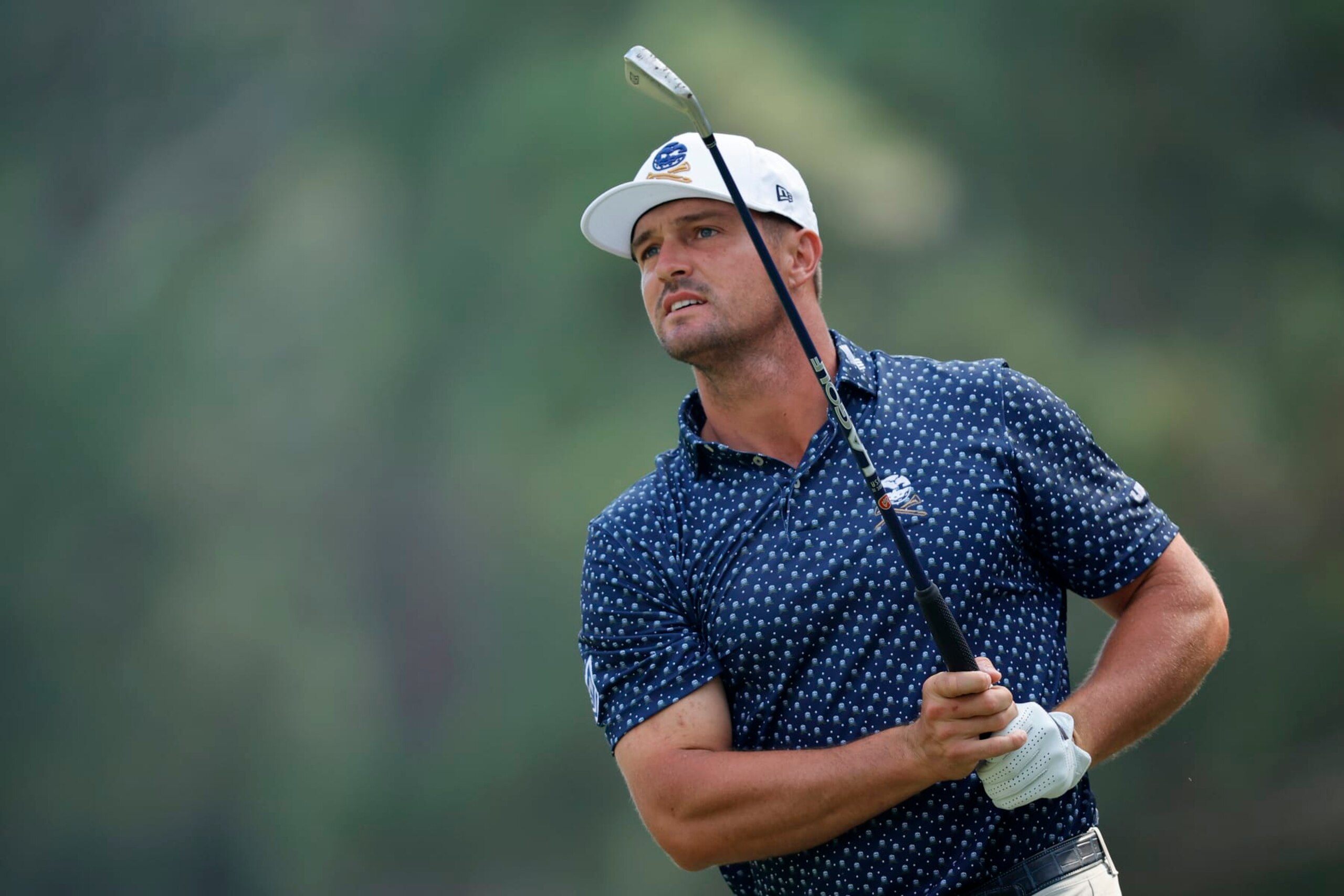 PINEHURST, NORTH CAROLINA - JUNE 13: Bryson DeChambeau of the United States plays his shot from the third tee during the first round of the 124th U.S. Open at Pinehurst Resort on June 13, 2024 in Pinehurst, North Carolina. (Photo by Alex Slitz/Getty Images)