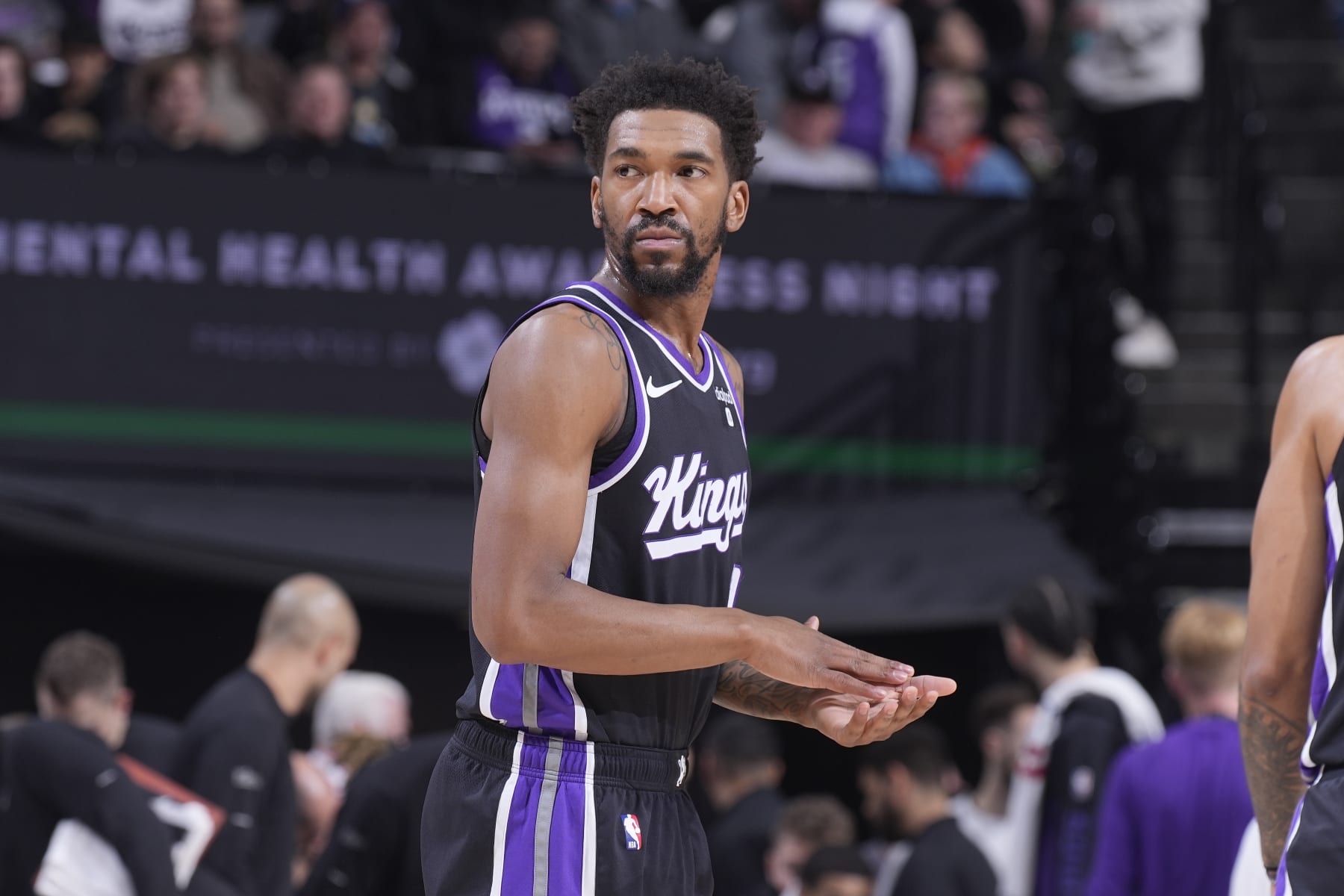 SACRAMENTO, CA - JANUARY 3: Malik Monk #0 of the Sacramento Kings looks on during the game against the Orlando Magic on January 3, 2024 at Golden 1 Center in Sacramento, California. NOTE TO USER: User expressly acknowledges and agrees that, by downloading and or using this photograph, User is consenting to the terms and conditions of the Getty Images Agreement. Mandatory Copyright Notice: Copyright 2024 NBAE (Photo by Rocky Widner/NBAE via Getty Images)