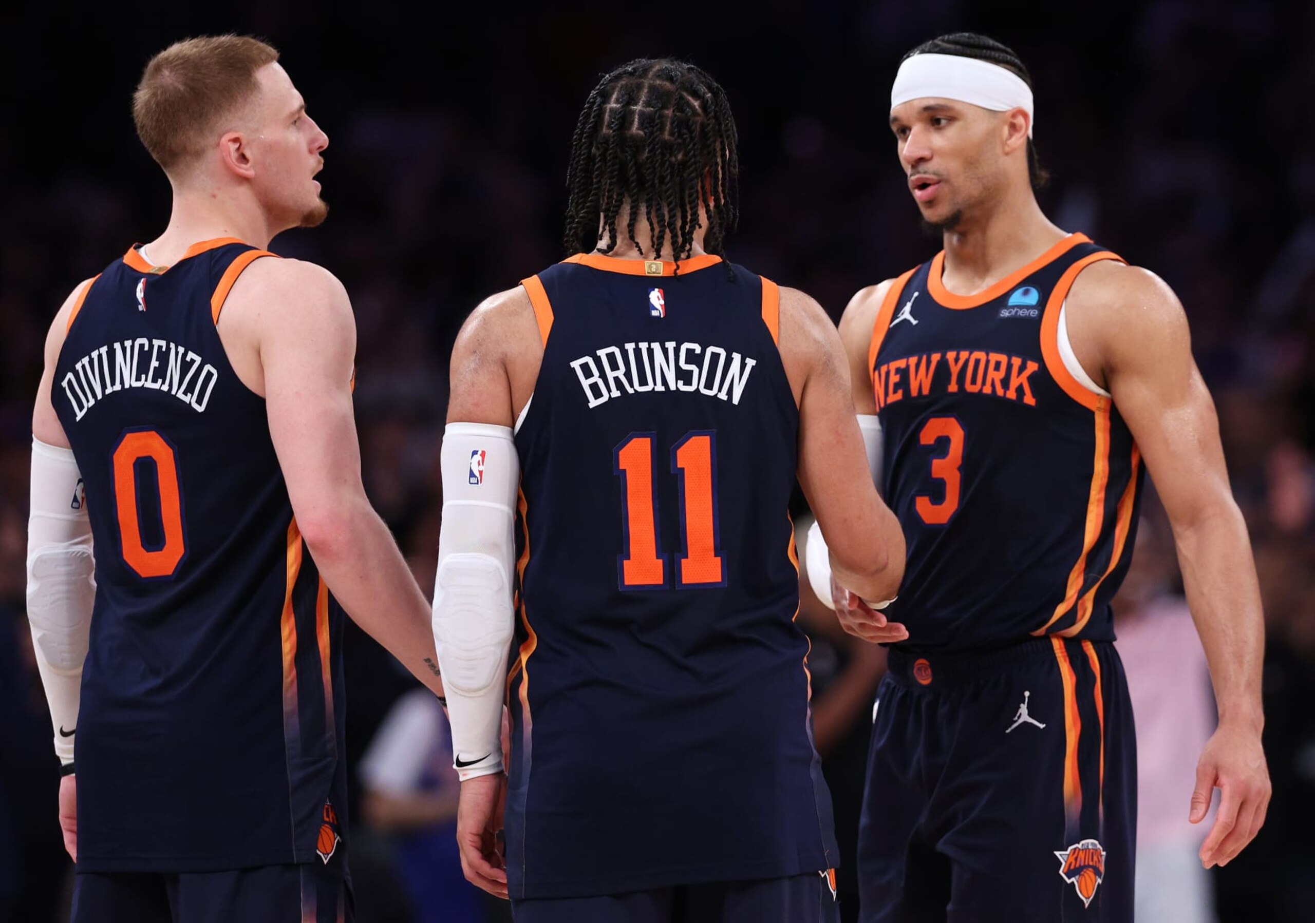 Donte DiVincenzo, Jalen Brunson and Josh Hart