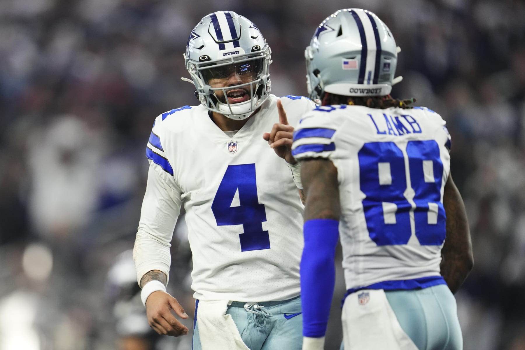 Dallas Cowboys quarterback Dak Prescott and CeeDee Lamb