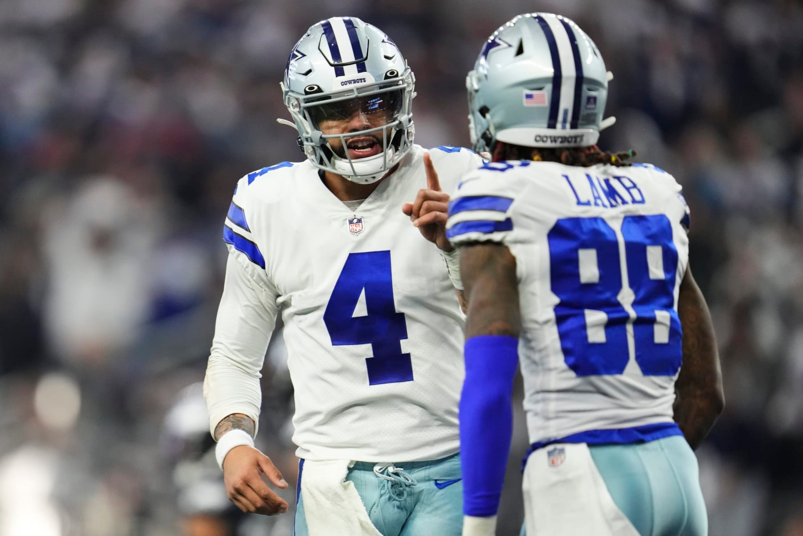 Dallas Cowboys quarterback Dak Prescott and CeeDee Lamb