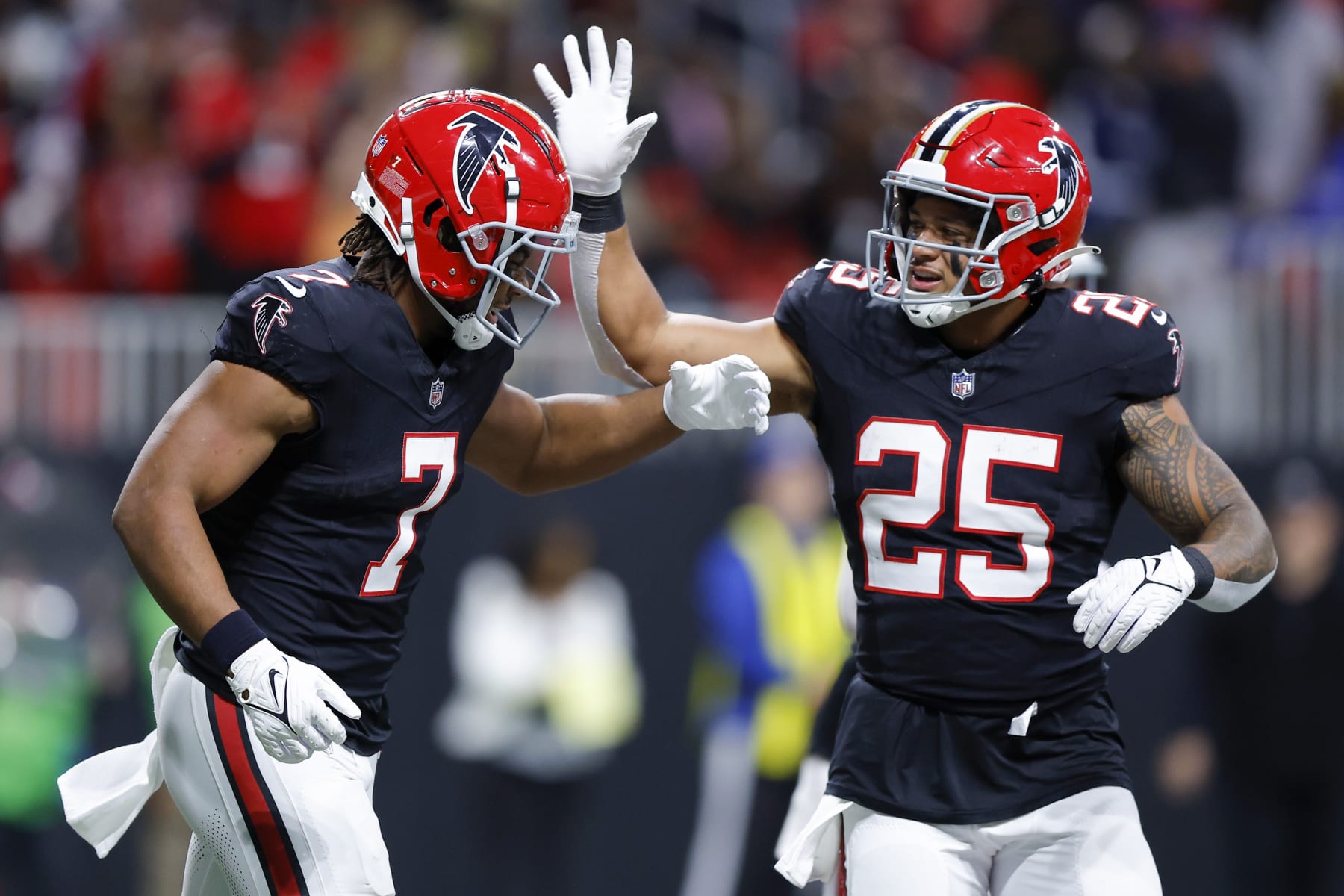 Falcons RBs Bijan Robinson and Tyler Allgeier