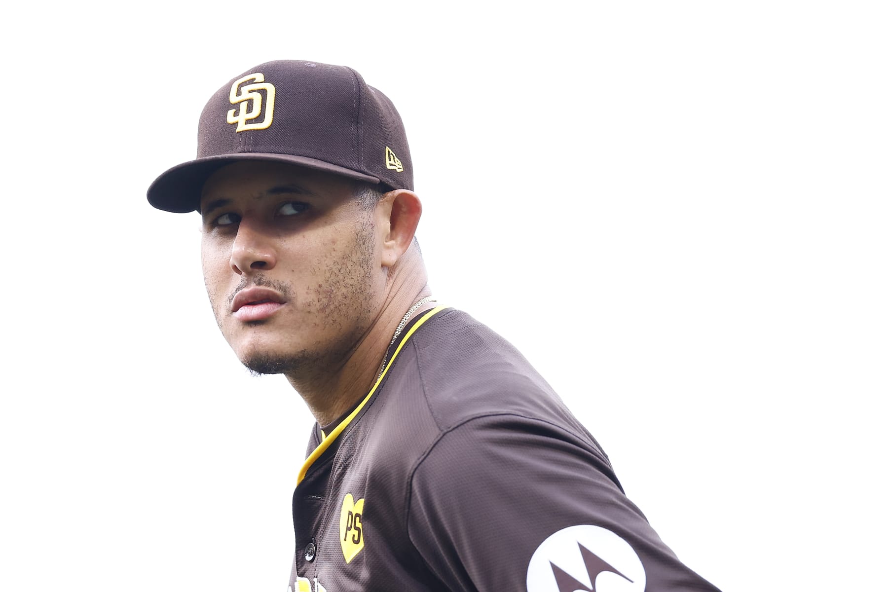 ANAHEIM, CALIFORNIA - JUNE 03:  Manny Machado #13 of the San Diego Padres at Angel Stadium of Anaheim on June 03, 2024 in Anaheim, California. (Photo by Ronald Martinez/Getty Images)