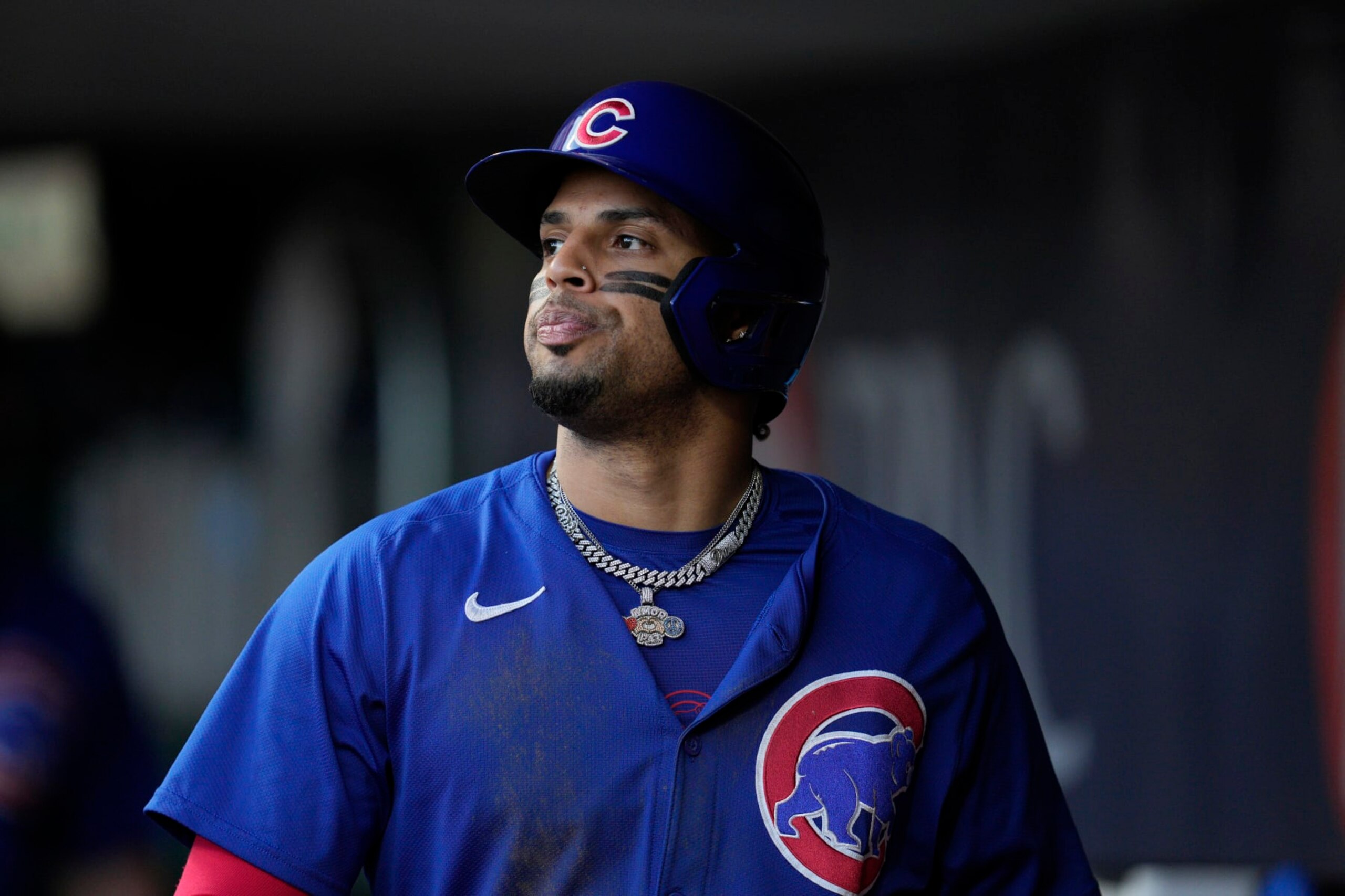 CINCINNATI, OHIO - JUNE 07: Christopher Morel #5 of the Chicago Cubs stands in the dugout during a baseball game against the Cincinnati Reds at Great American Ball Park on June 07, 2024 in Cincinnati, Ohio. (Photo by Jeff Dean/Getty Images) CINCINNATI, OHIO - JUNE 07: Christopher Morel #5 of the Chicago Cubs stands in the dugout during a baseball game against the Cincinnati Reds at Great American Ball Park on June 07, 2024 in Cincinnati, Ohio. (Photo by Jeff Dean/Getty Images)