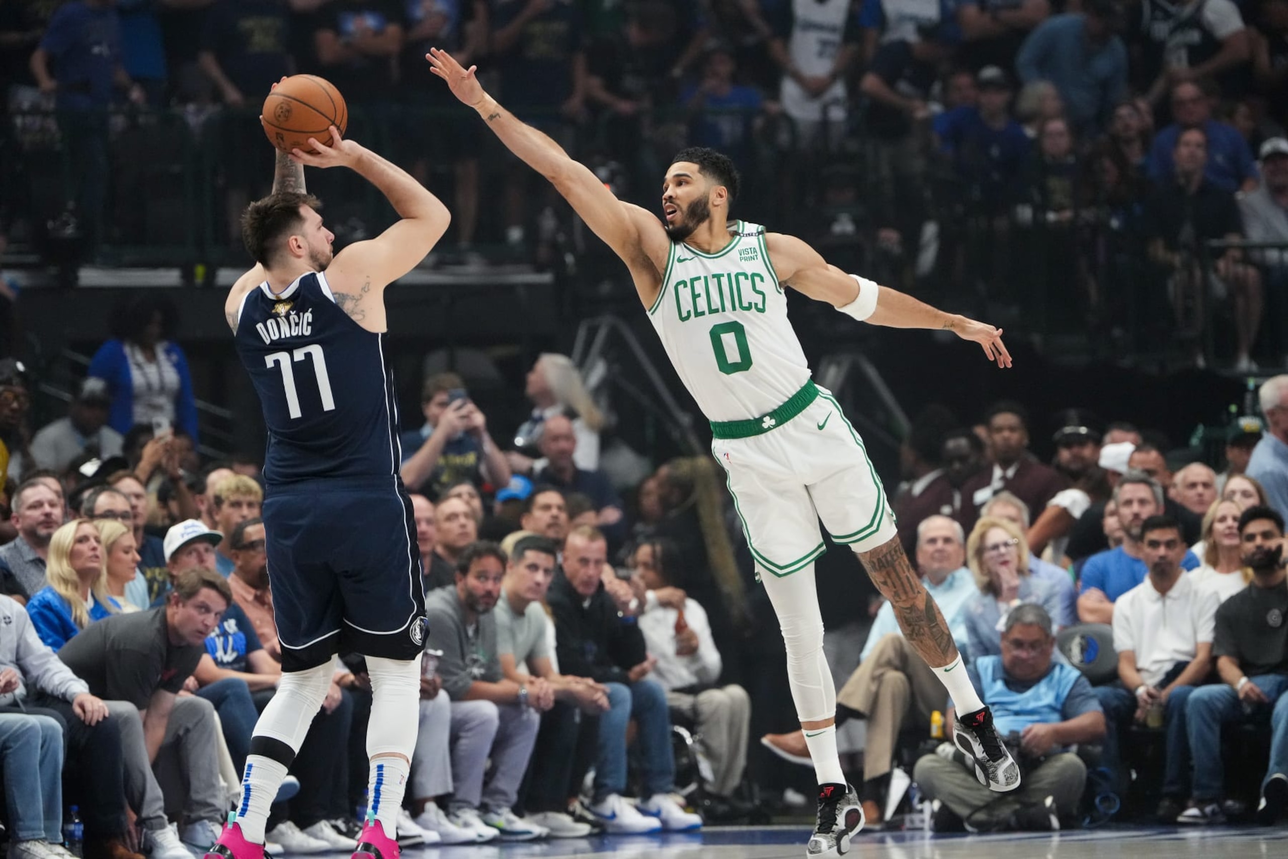 Luka Donรยiรย and Jayson Tatum Luka Donรยiรย and Jayson Tatum