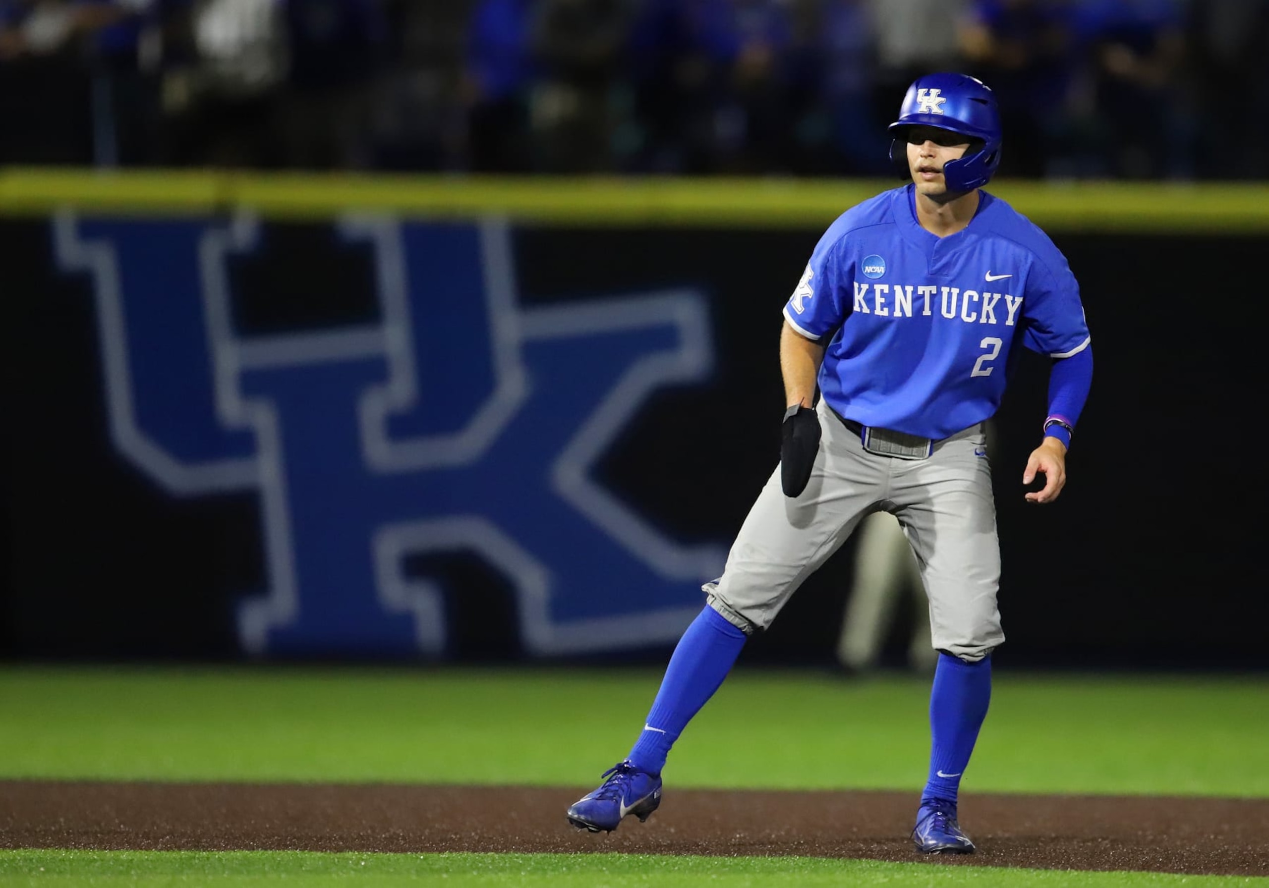 LEXINGTON, KY - JUNE 09: Kentucky infielder Mitchell Daly (2) runs the bases in an NCAA super regional game between the Oregon State Beavers and the Kentucky Wildcats on June 9, 2024, at Kentucky Proud Park in Lexington, KY. (Photo by Jeff Moreland/Icon Sportswire via Getty Images) LEXINGTON, KY - JUNE 09: Kentucky infielder Mitchell Daly (2) runs the bases in an NCAA super regional game between the Oregon State Beavers and the Kentucky Wildcats on June 9, 2024, at Kentucky Proud Park in Lexington, KY. (Photo by Jeff Moreland/Icon Sportswire via Getty Images)