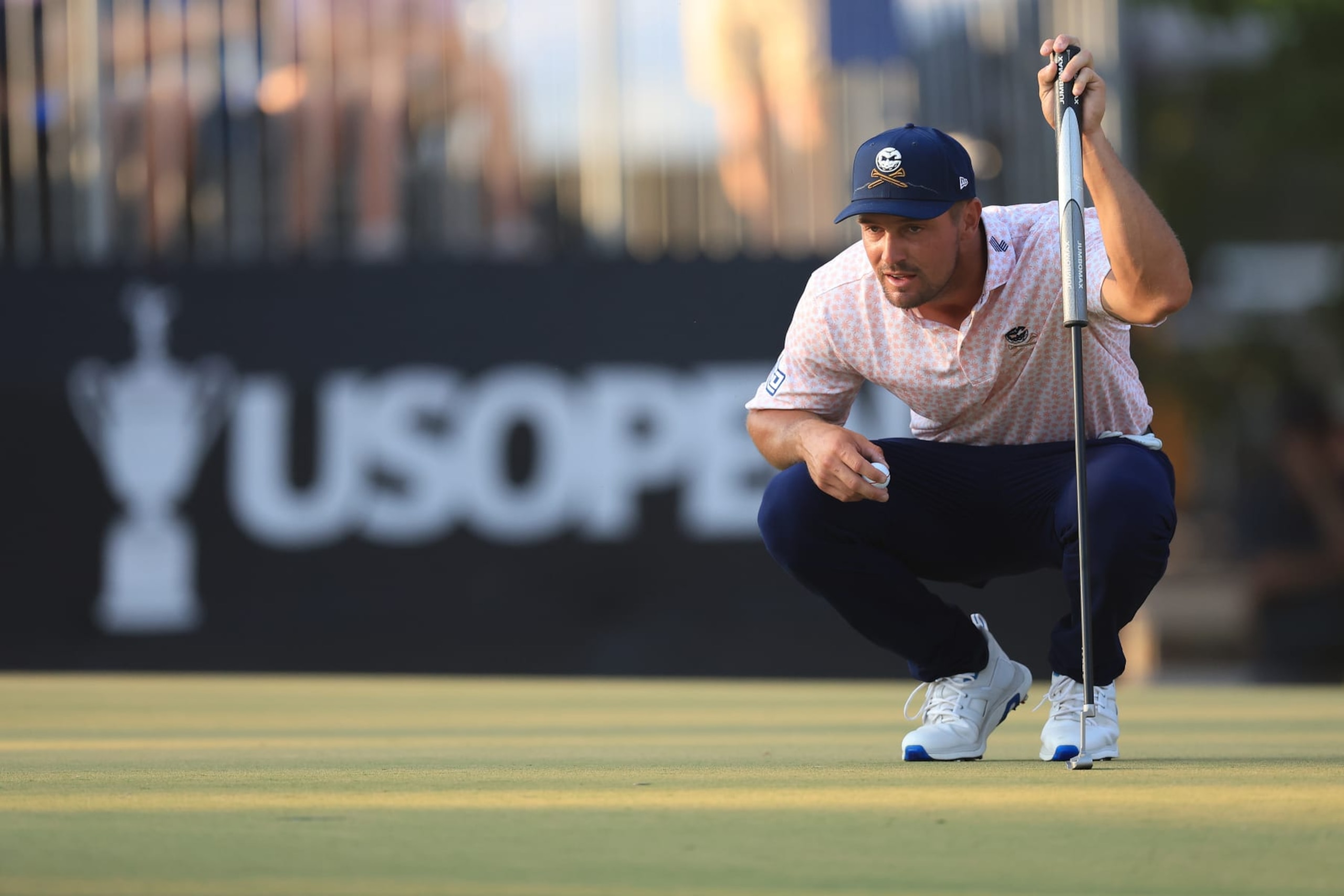 PINEHURST, NORTH CAROLINA - JUNE 15: Bryson DeChambeau of the United States looks over a putt on the 15th hole during the third round of the 124th U.S. Open at Pinehurst Resort on June 15, 2024 in Pinehurst, North Carolina. (Photo by Sean M. Haffey/Getty Images) PINEHURST, NORTH CAROLINA - JUNE 15: Bryson DeChambeau of the United States looks over a putt on the 15th hole during the third round of the 124th U.S. Open at Pinehurst Resort on June 15, 2024 in Pinehurst, North Carolina. (Photo by Sean M. Haffey/Getty Images)