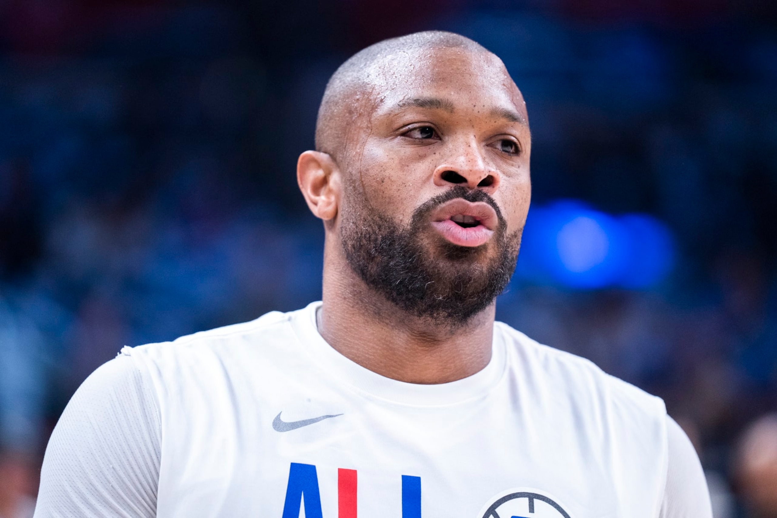 LOS ANGELES, CA - APRIL 21: PJ Tucker #17 of the LA Clippers looks on before the game against the Dallas Mavericks during the 2024 NBA Playoffs on April 21, 2024 at Crypto.Com Arena in Los Angeles, California. NOTE TO USER: User expressly acknowledges and agrees that, by downloading and/or using this Photograph, user is consenting to the terms and conditions of the Getty Images License Agreement. Mandatory Copyright Notice: Copyright 2024 NBAE (Photo by Tyler Ross/NBAE via Getty Images) LOS ANGELES, CA - APRIL 21: PJ Tucker #17 of the LA Clippers looks on before the game against the Dallas Mavericks during the 2024 NBA Playoffs on April 21, 2024 at Crypto.Com Arena in Los Angeles, California. NOTE TO USER: User expressly acknowledges and agrees that, by downloading and/or using this Photograph, user is consenting to the terms and conditions of the Getty Images License Agreement. Mandatory Copyright Notice: Copyright 2024 NBAE (Photo by Tyler Ross/NBAE via Getty Images)