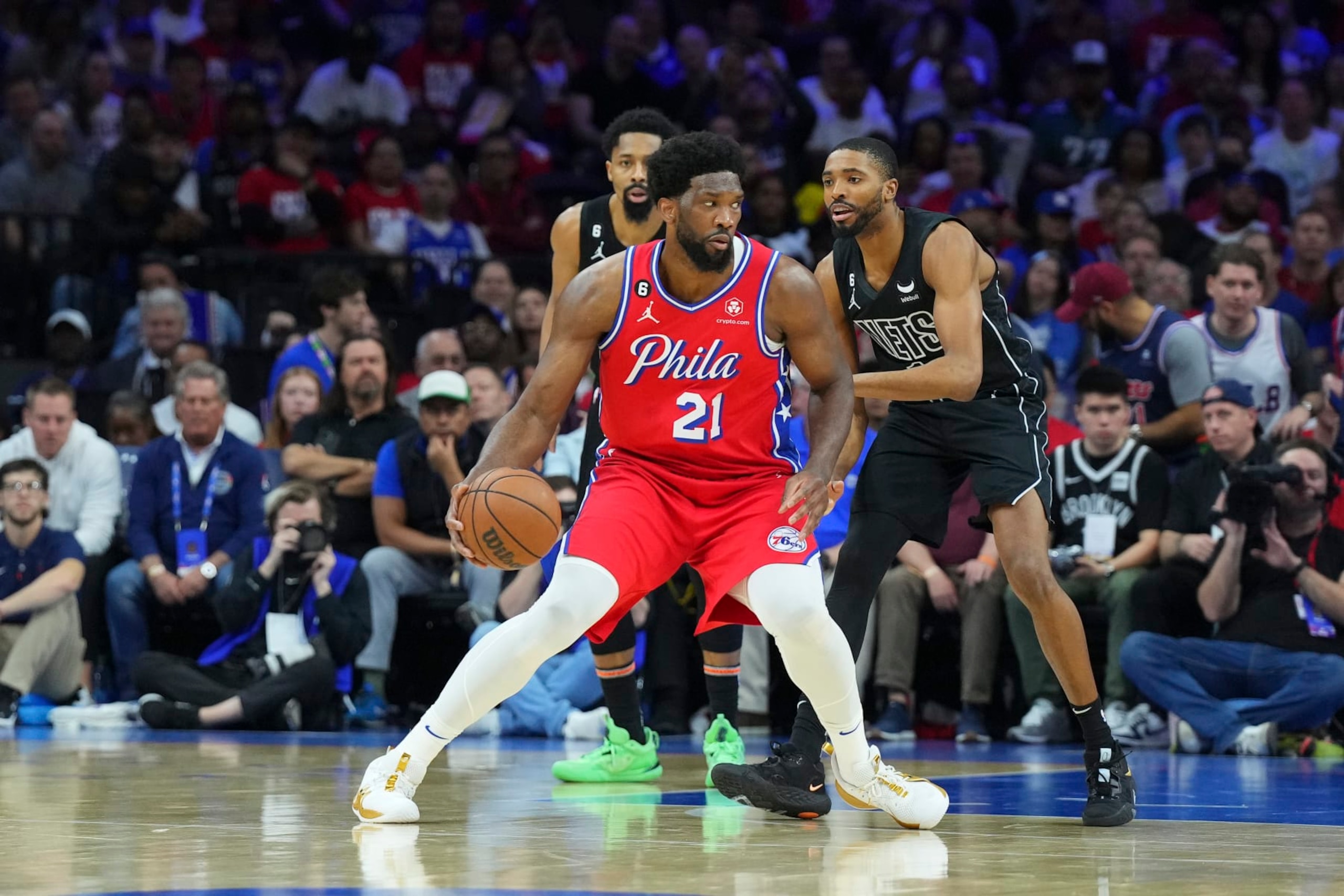 Joel Embiid and Mikal Bridges Joel Embiid and Mikal Bridges