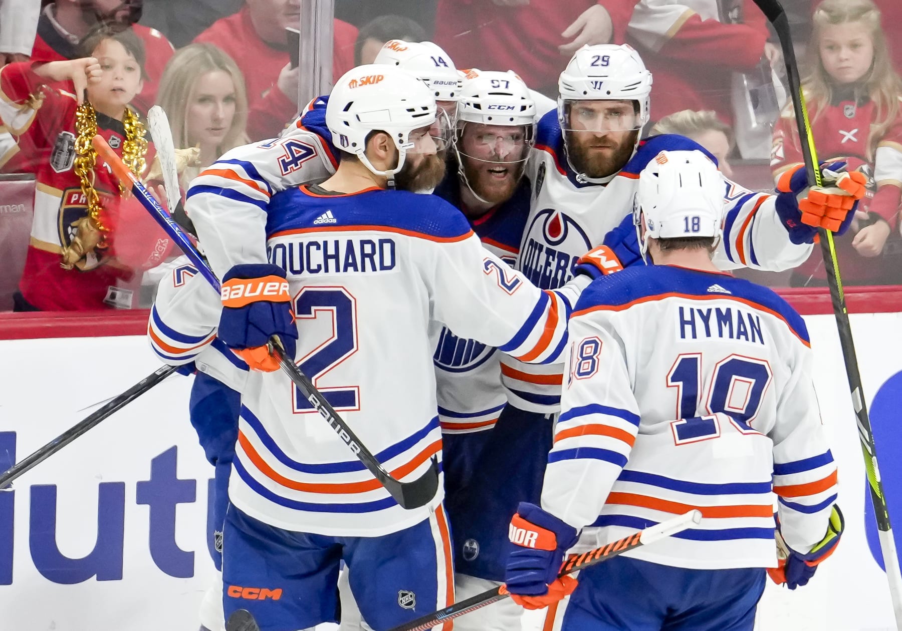 SUNRISE, FL - JUNE 18:  Edmonton Oilers win game 5 and the series heads back to Edmonton during the NHL Stanley Cup Finals, Game 5 between the Florida Panthers  and Edmonton Oilers on June 18th, 2024 at Amerant Bank Arena in Sunrise, FL. (Photo by Andrew Bershaw/Icon Sportswire via Getty Images)