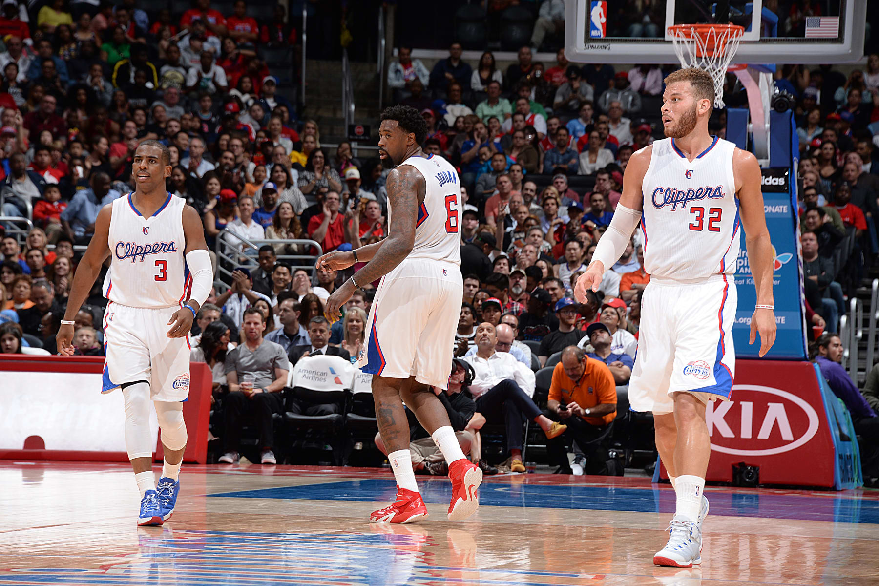 Chris Paul, DeAndre Jordan and Blake Griffin