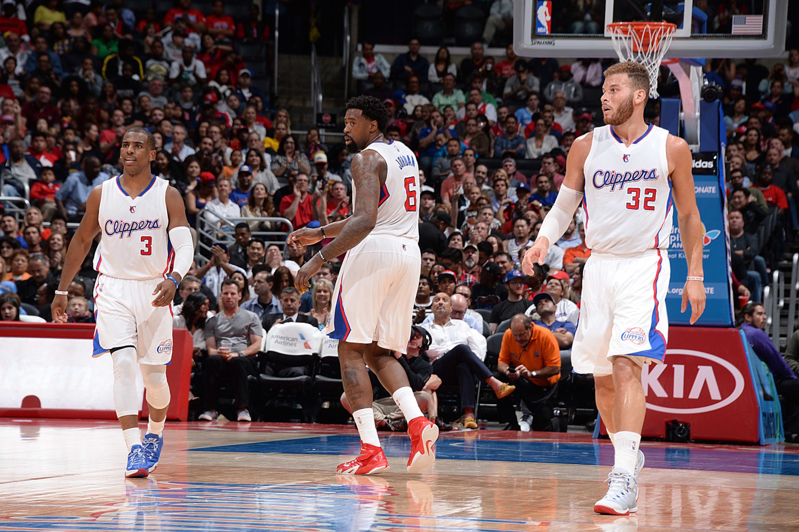 Chris Paul, DeAndre Jordan and Blake Griffin