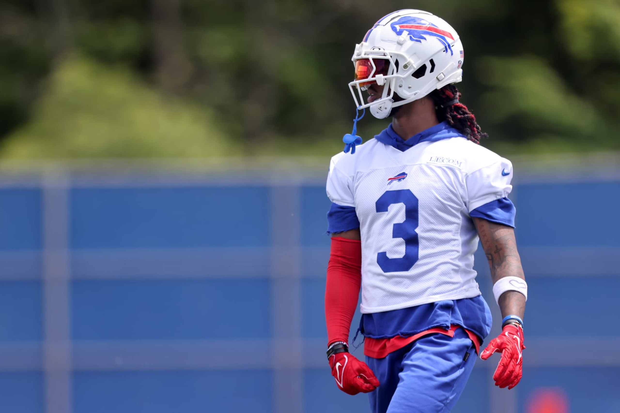 ORCHARD PARK, NEW YORK - JUNE 12: Damar Hamlin #3 of the Buffalo Bills participates during the Buffalo Bills mandatory minicamp on June 12, 2024 in Orchard Park, New York. (Photo by Bryan Bennett/Getty Images) ORCHARD PARK, NEW YORK - JUNE 12: Damar Hamlin #3 of the Buffalo Bills participates during the Buffalo Bills mandatory minicamp on June 12, 2024 in Orchard Park, New York. (Photo by Bryan Bennett/Getty Images)