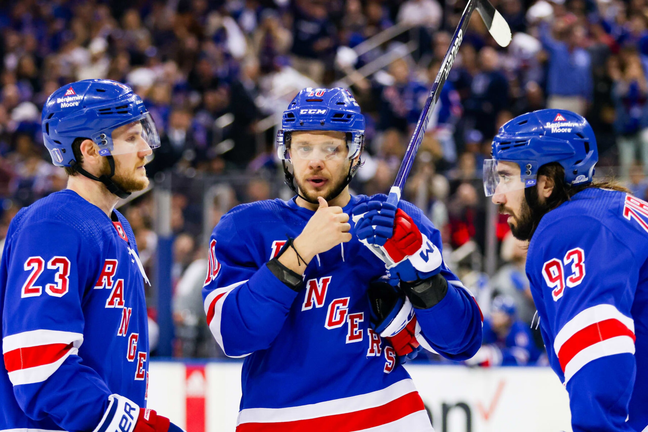 Adam Fox, Artemi Panarin, Mika Zibanejad.