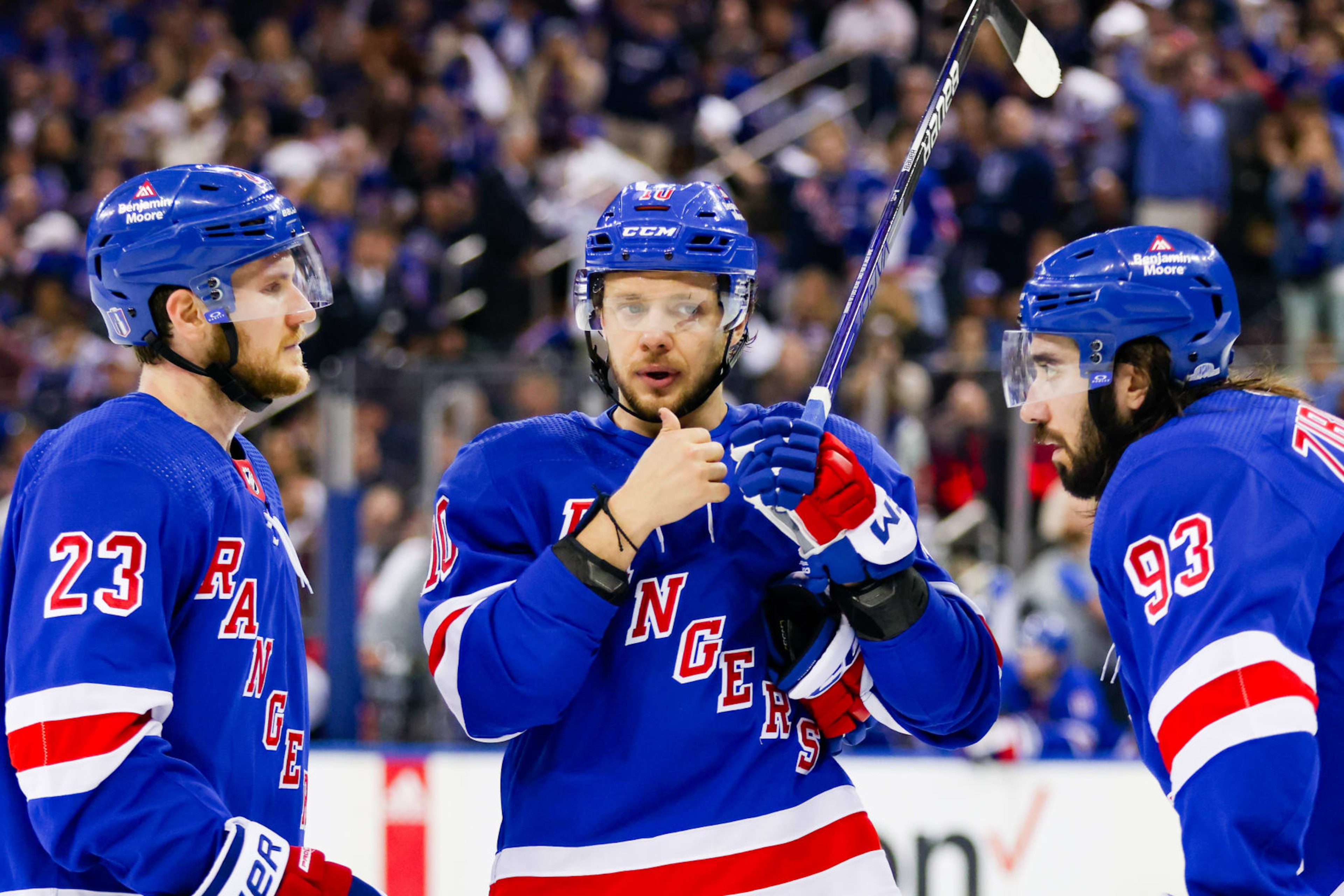 Adam Fox, Artemi Panarin, Mika Zibanejad.