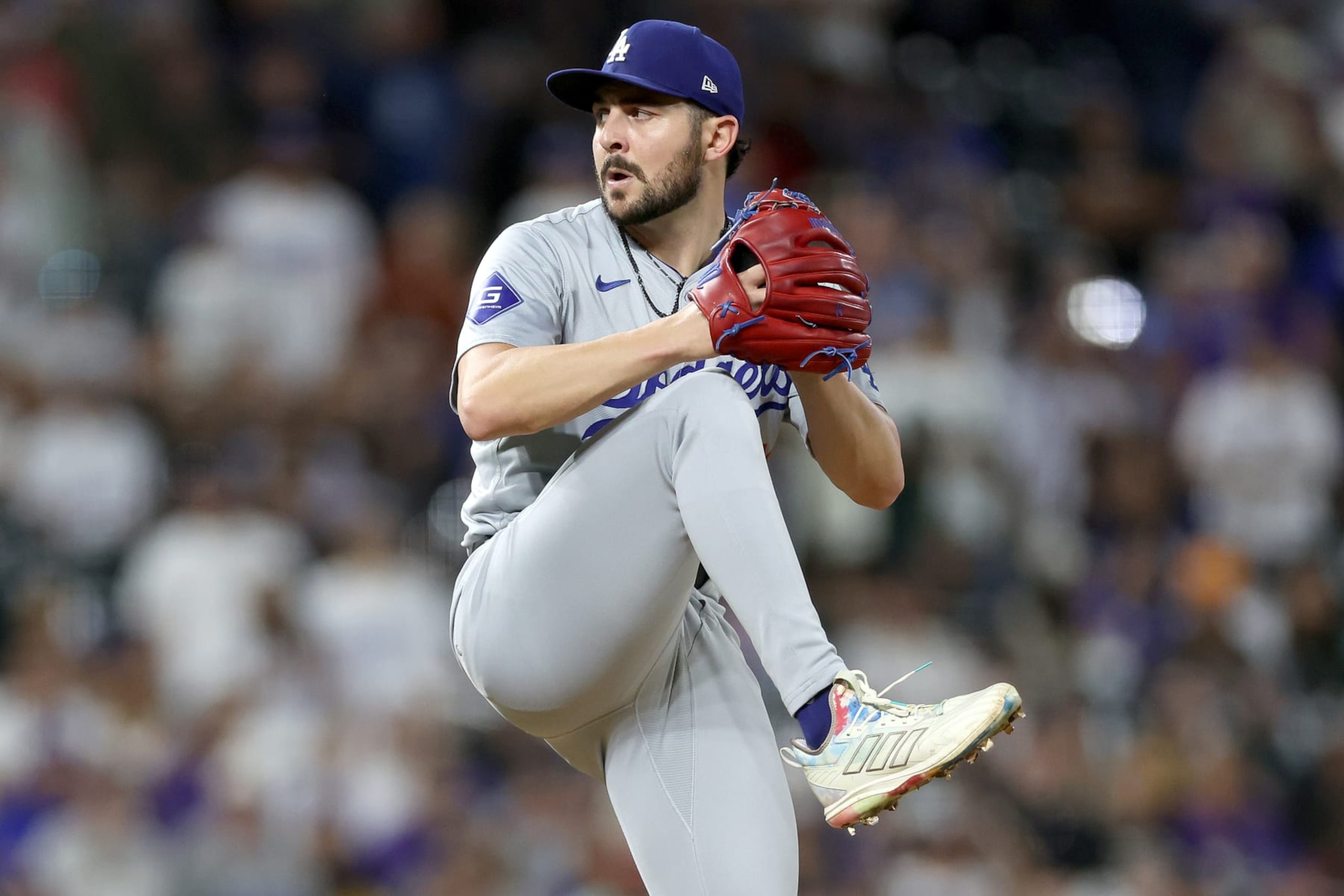DENVER, COLORADO - JUNE 18: Pitcher Alex Vesia #51 of the Los Angeles Dodgers throws against the Colorado Rockies in the ninth inning at Coors Field on June 18, 2024 in Denver, Colorado. (Photo by Matthew Stockman/Getty Images) DENVER, COLORADO - JUNE 18: Pitcher Alex Vesia #51 of the Los Angeles Dodgers throws against the Colorado Rockies in the ninth inning at Coors Field on June 18, 2024 in Denver, Colorado. (Photo by Matthew Stockman/Getty Images)