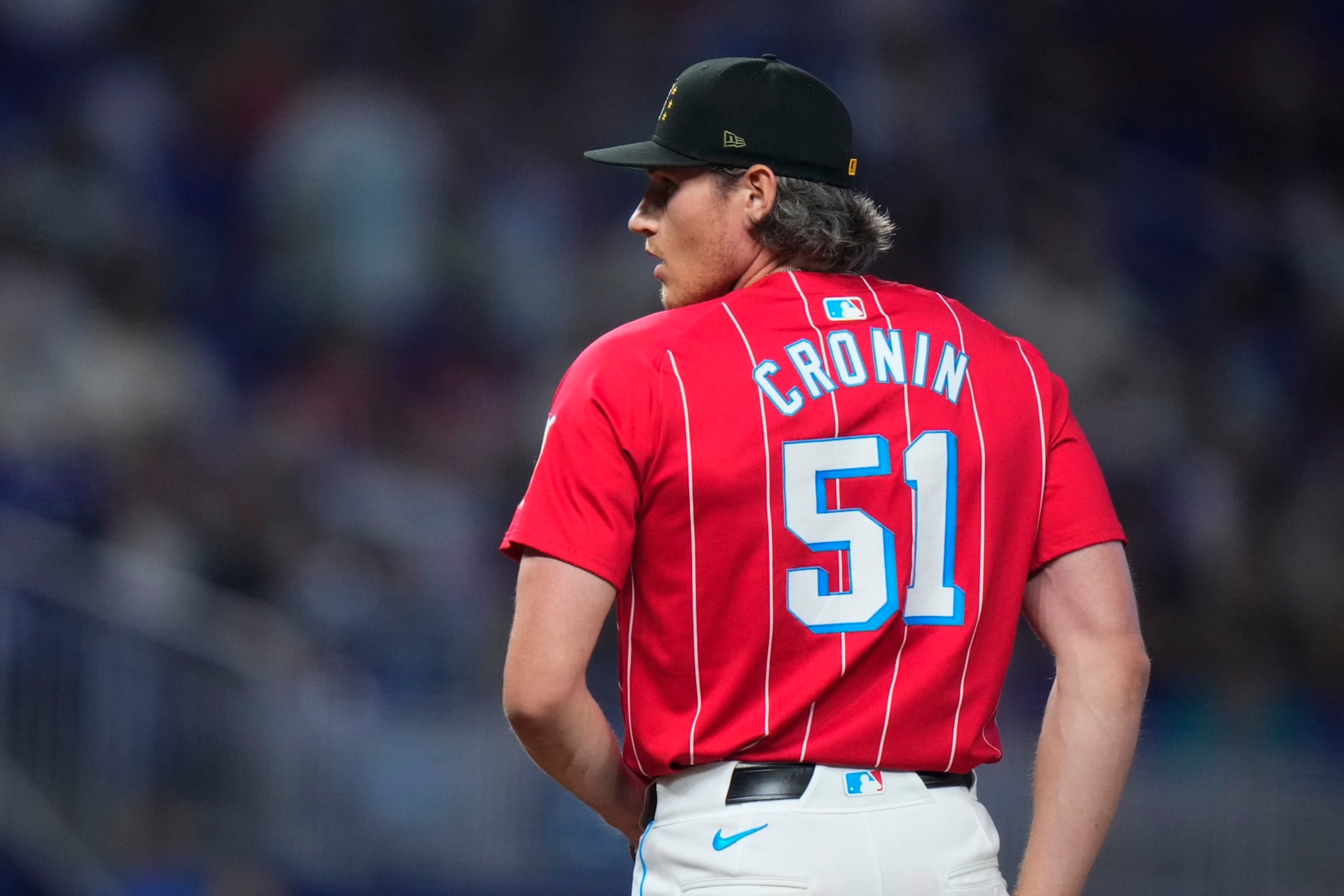MIAMI, FLORIDA - MAY 18: Declan Cronin #51 of the Miami Marlins looks to throw a pitch during a game against the New York Mets at loanDepot park on May 18, 2024 in Miami, Florida. (Photo by Rich Storry/Getty Images) MIAMI, FLORIDA - MAY 18: Declan Cronin #51 of the Miami Marlins looks to throw a pitch during a game against the New York Mets at loanDepot park on May 18, 2024 in Miami, Florida. (Photo by Rich Storry/Getty Images)