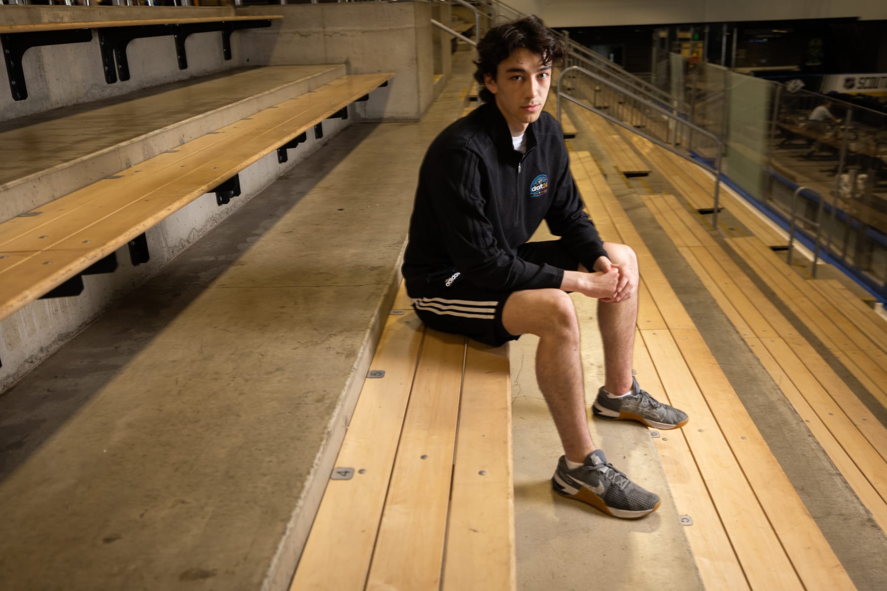 BUFFALO, NEW YORK - JUNE 06: Terik Parascak poses for a portrait during the 2024 NHL Scouting Combine at the HarborCenter on June 06, 2024 in Buffalo, New York. (Photo by Chase Agnello-Dean/NHLI via Getty Images)