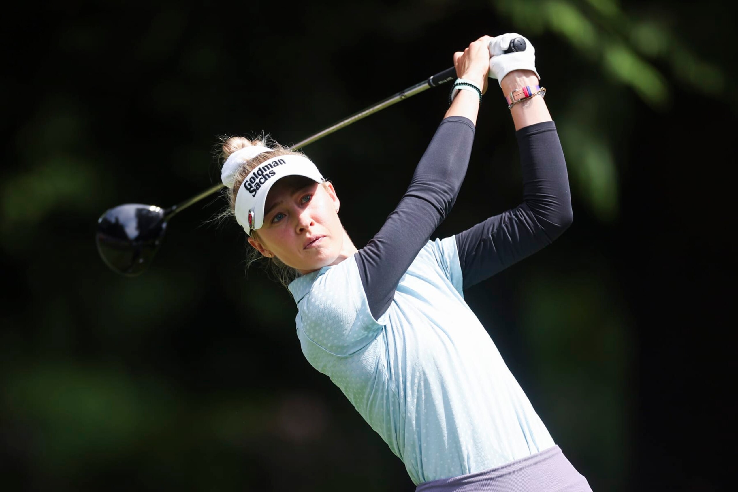 SAMMAMISH, WASHINGTON - JUNE 21: Nelly Korda of the United States hits a tee shot on the seventh hole during the second round of the KPMG Women's PGA Championship at Sahalee Country Club on June 21, 2024 in Sammamish, Washington. (Photo by Ezra Shaw/Getty Images) SAMMAMISH, WASHINGTON - JUNE 21: Nelly Korda of the United States hits a tee shot on the seventh hole during the second round of the KPMG Women's PGA Championship at Sahalee Country Club on June 21, 2024 in Sammamish, Washington. (Photo by Ezra Shaw/Getty Images)