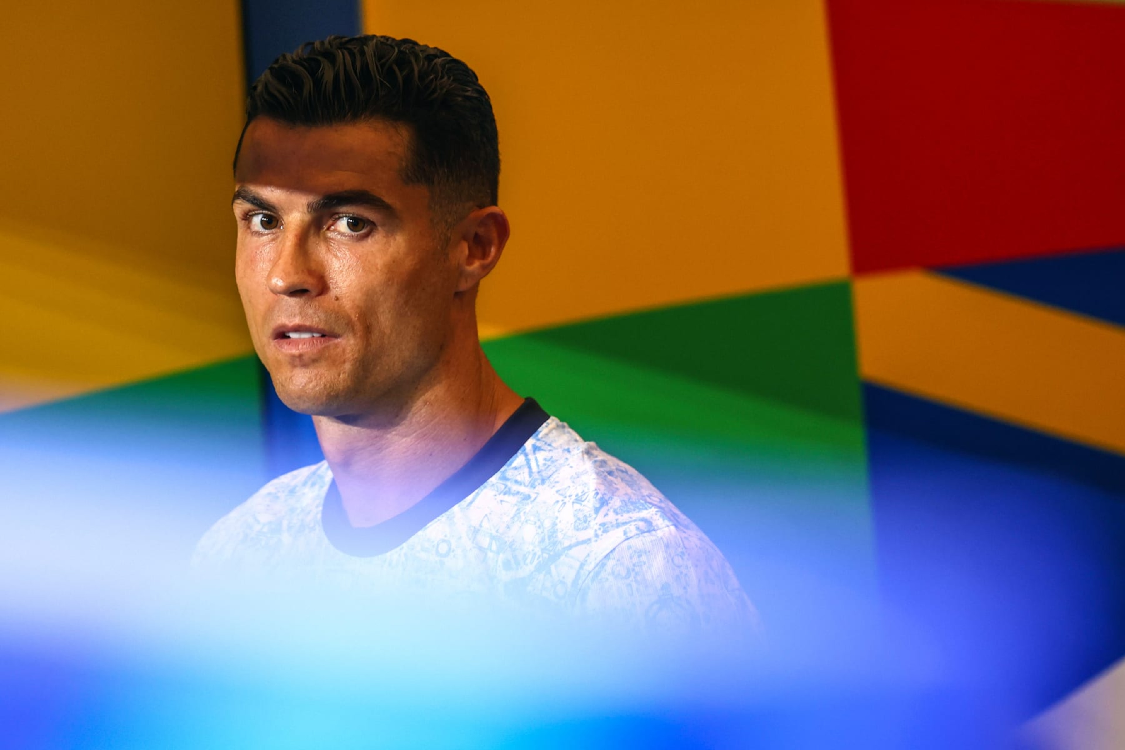 GELSENKIRCHEN, GERMANY - JUNE 26: Cristiano Ronaldo of Portugal leaves the tunnel during the UEFA EURO 2024 group stage match between Georgia and Portugal at Arena AufSchalke on June 26, 2024 in Gelsenkirchen, Germany.(Photo by Charlotte Wilson/Offside/Offside via Getty Images) GELSENKIRCHEN, GERMANY - JUNE 26: Cristiano Ronaldo of Portugal leaves the tunnel during the UEFA EURO 2024 group stage match between Georgia and Portugal at Arena AufSchalke on June 26, 2024 in Gelsenkirchen, Germany.(Photo by Charlotte Wilson/Offside/Offside via Getty Images)
