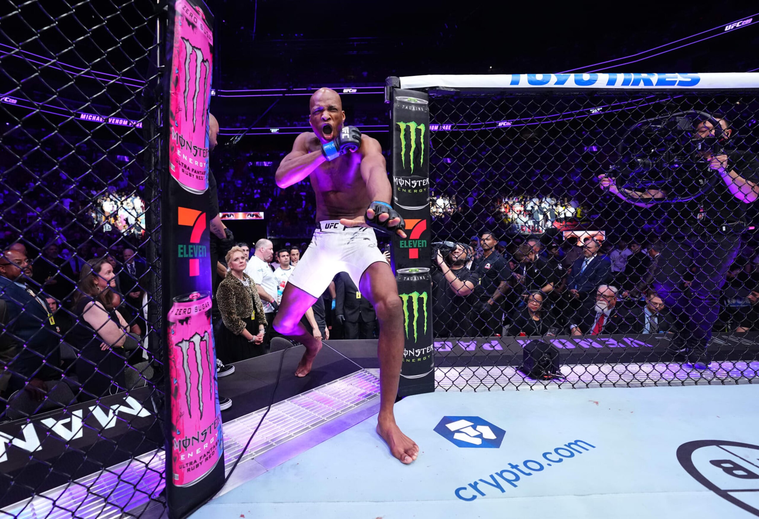 Michael "Venom" Page enters the Octagon for his UFC debut. Michael "Venom" Page enters the Octagon for his UFC debut.