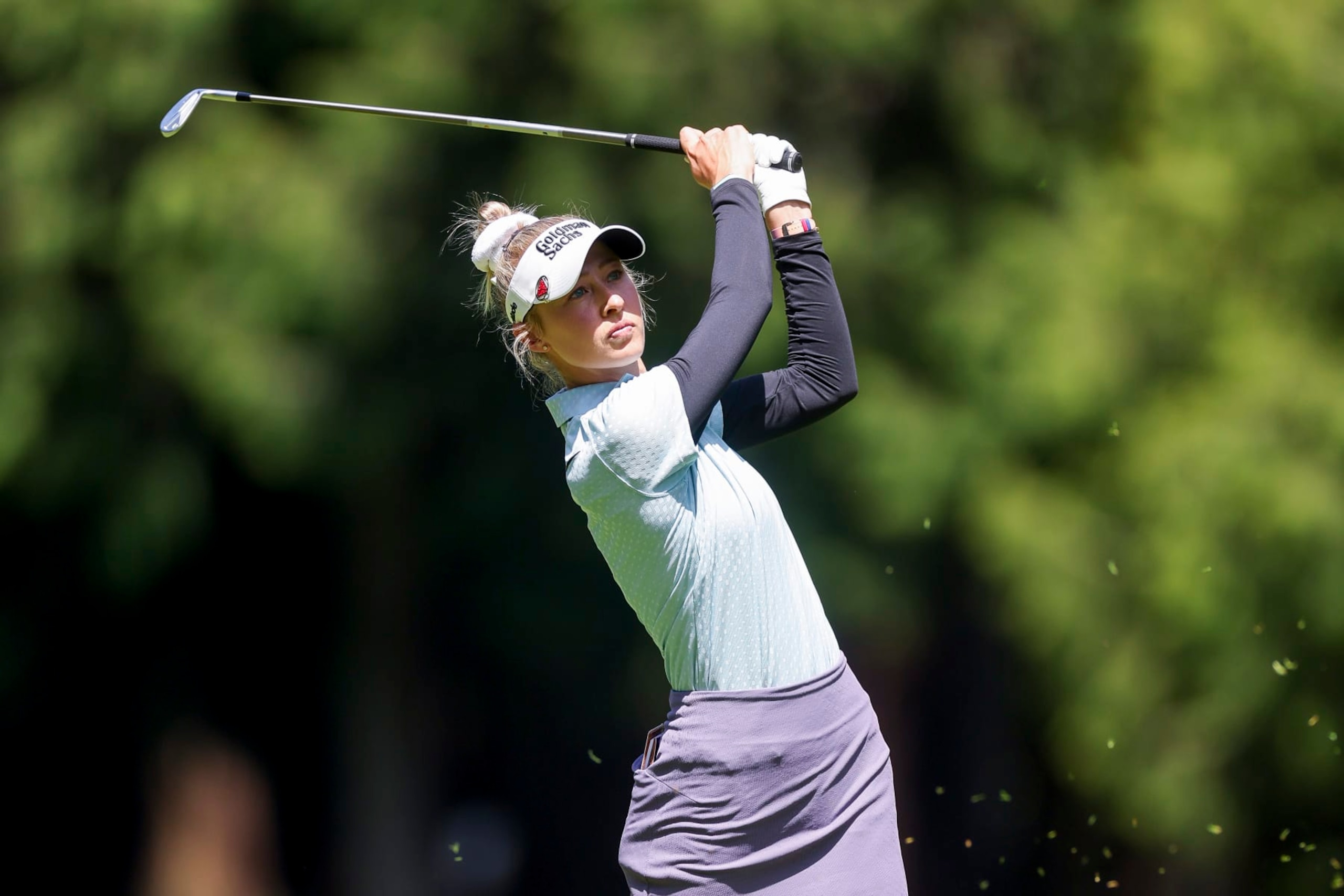 SAMMAMISH, WASHINGTON - JUNE 21: Nelly Korda of the United States _the second hole during the second round of the KPMG Women's PGA Championship at Sahalee Country Club on June 21, 2024 in Sammamish, Washington. (Photo by Ezra Shaw/Getty Images)