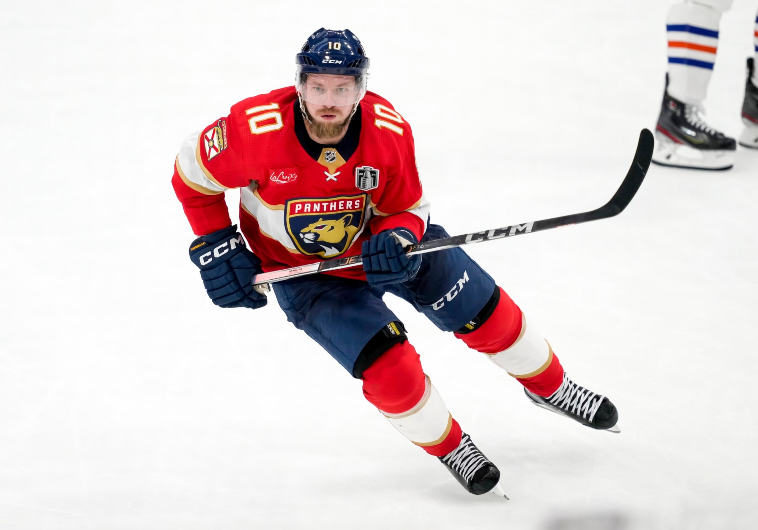 SUNRISE, FL - JUNE 24:  Florida Panthers right wing Vladimir Tarasenko (10) during the NHL Stanley Cup Finals, Game 7 between the Florida Panthers and Edmonton Oilers on June 24th, 2024 at Amerant Bank Arena in Sunrise, FL. (Photo by Andrew Bershaw/Icon Sportswire via Getty Images)