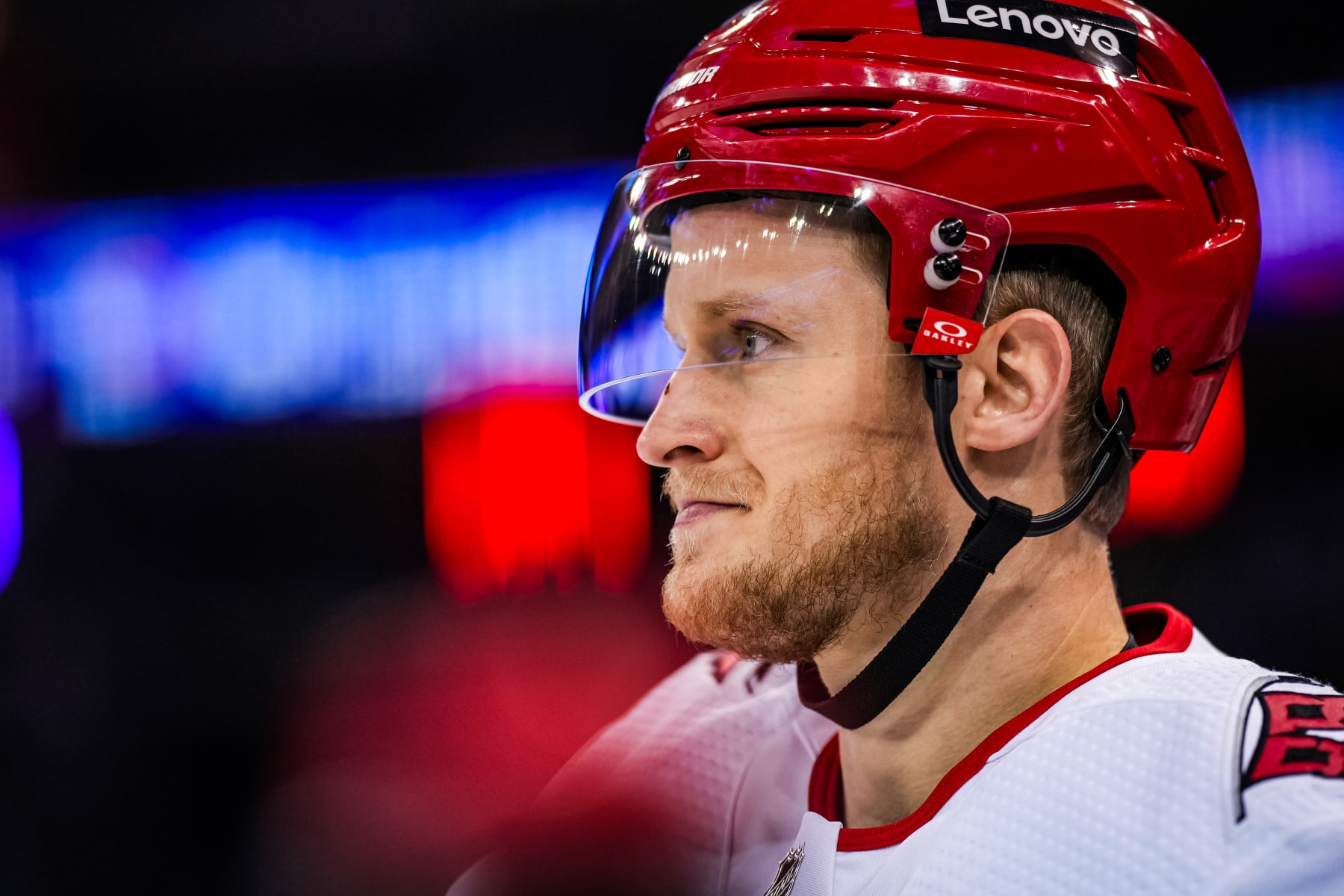 NEW YORK, NEW YORK- MAY 13: Jake Guentzel #59 of the Carolina Hurricanes warms up prior to Game Five of the Second Round of the 2024 Stanley Cup Playoffs against the New York Rangers at Madison Square Garden on May 13, 2024 in New York City.  (Photo by Josh Lavallee/NHLI via Getty Images)