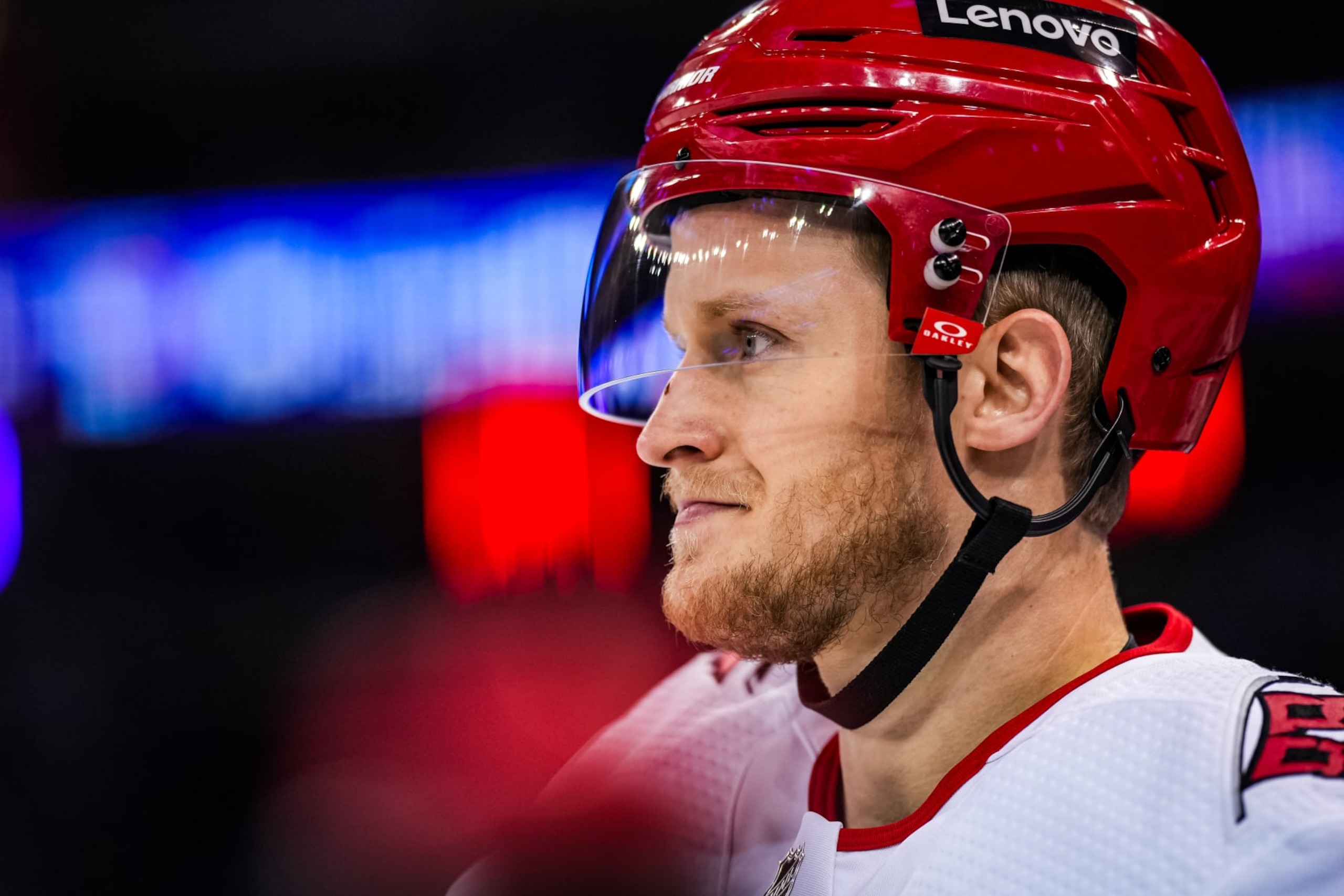 NEW YORK, NEW YORK- MAY 13: Jake Guentzel #59 of the Carolina Hurricanes warms up prior to Game Five of the Second Round of the 2024 Stanley Cup Playoffs against the New York Rangers at Madison Square Garden on May 13, 2024 in New York City. (Photo by Josh Lavallee/NHLI via Getty Images) NEW YORK, NEW YORK- MAY 13: Jake Guentzel #59 of the Carolina Hurricanes warms up prior to Game Five of the Second Round of the 2024 Stanley Cup Playoffs against the New York Rangers at Madison Square Garden on May 13, 2024 in New York City. (Photo by Josh Lavallee/NHLI via Getty Images)