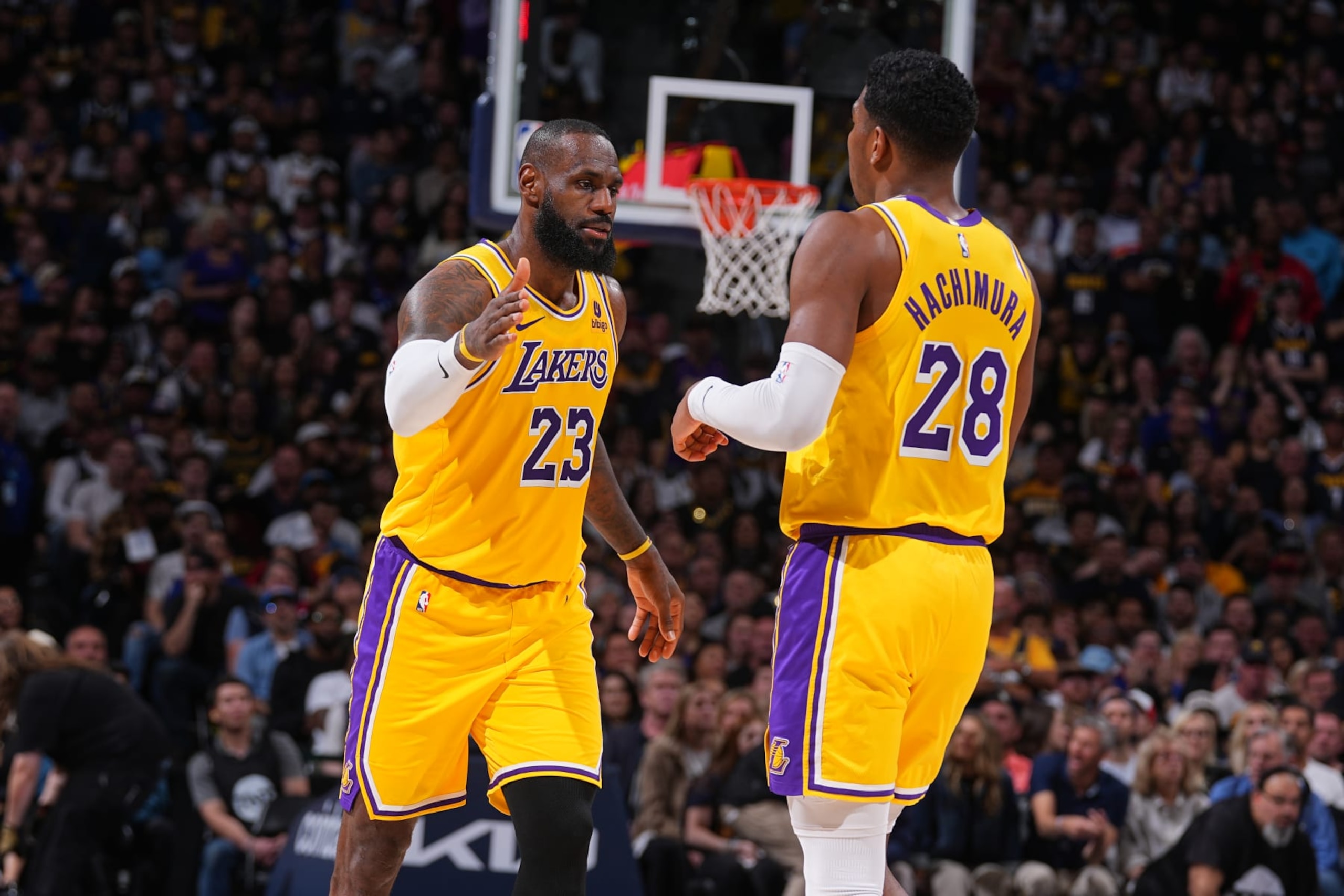 LeBron James and Rui Hachimura