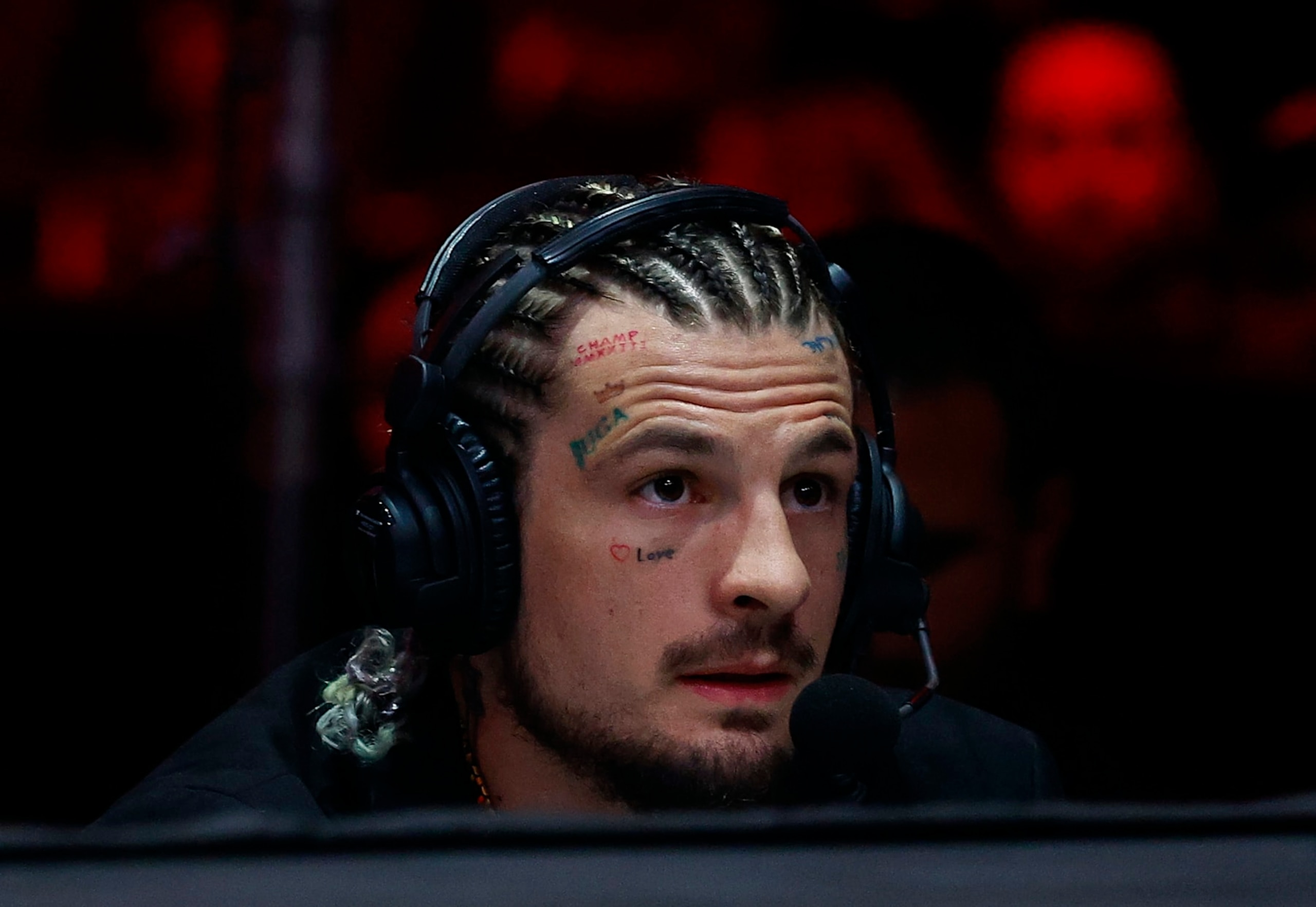 ANAHEIM, CALIFORNIA - JULY 06: Sean O’Malley during broadcast for Last Man Standing Nate Diaz v Jorge Masvidal at Honda Center on July 06, 2024 in Anaheim, California. (Photo by Ronald Martinez/Getty Images)