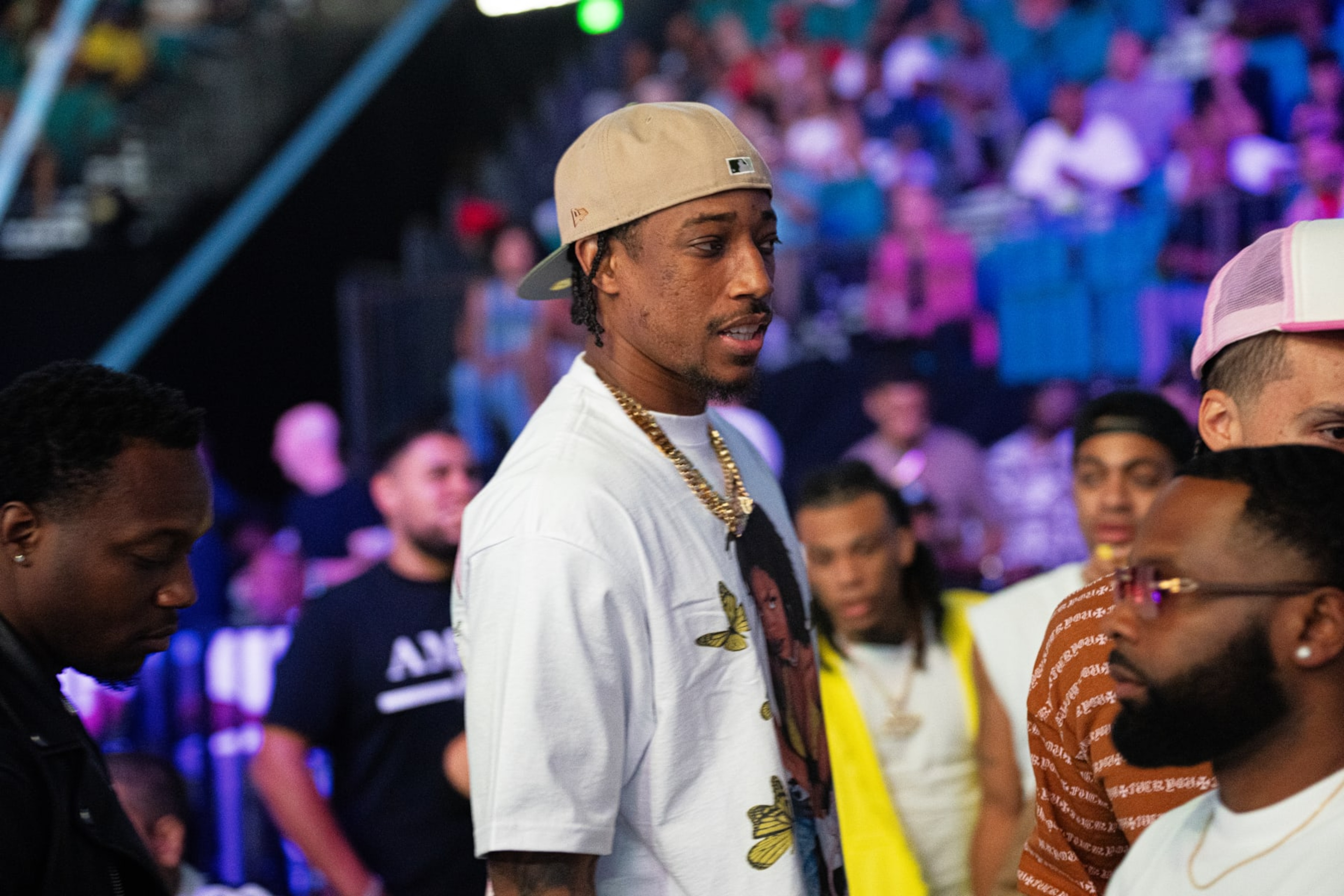 LAS VEGAS, NEVADA - JUNE 15: DeMar DeRozan attends the Gervonta "Tank" Davis vs Frank Martin fight at MGM Grand Garden Arena on June 15, 2024 in Las Vegas, Nevada. (Photo by Cassy Athena/Getty Images) LAS VEGAS, NEVADA - JUNE 15: DeMar DeRozan attends the Gervonta "Tank" Davis vs Frank Martin fight at MGM Grand Garden Arena on June 15, 2024 in Las Vegas, Nevada. (Photo by Cassy Athena/Getty Images)