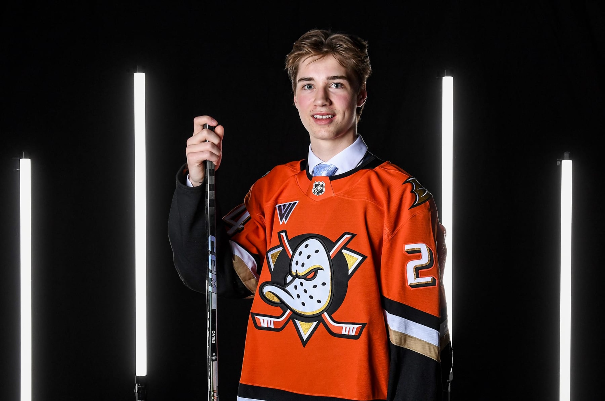 Beckett Sennecke of the Anaheim Ducks.