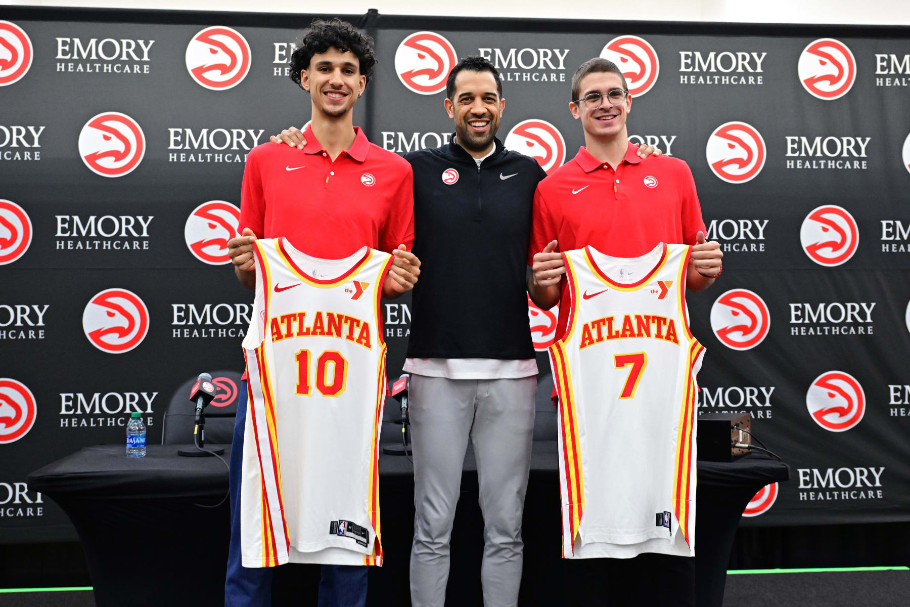 Zaccharie Risacher, Landry Fields and Nikola ÄurišiÄ