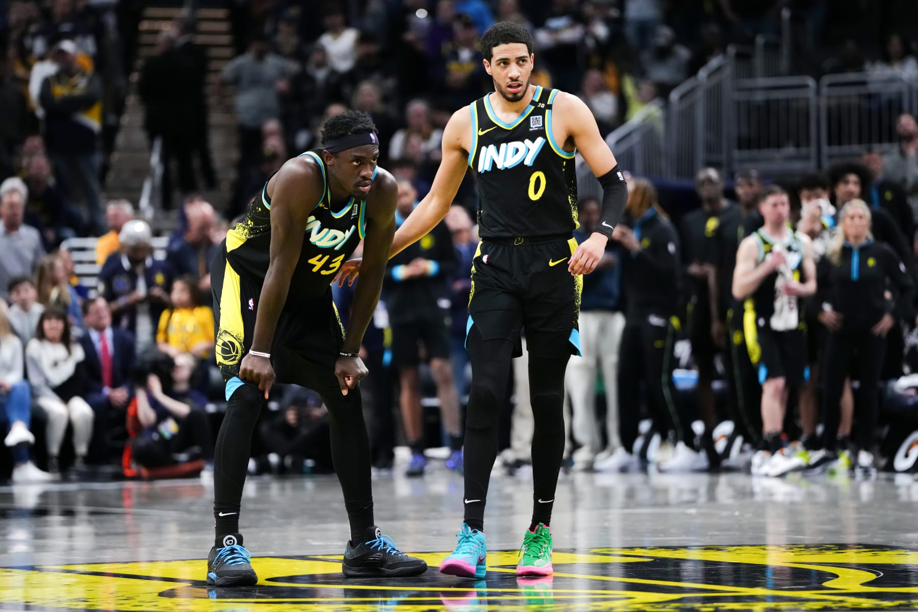 Pascal Siakam and Tyrese Haliburton