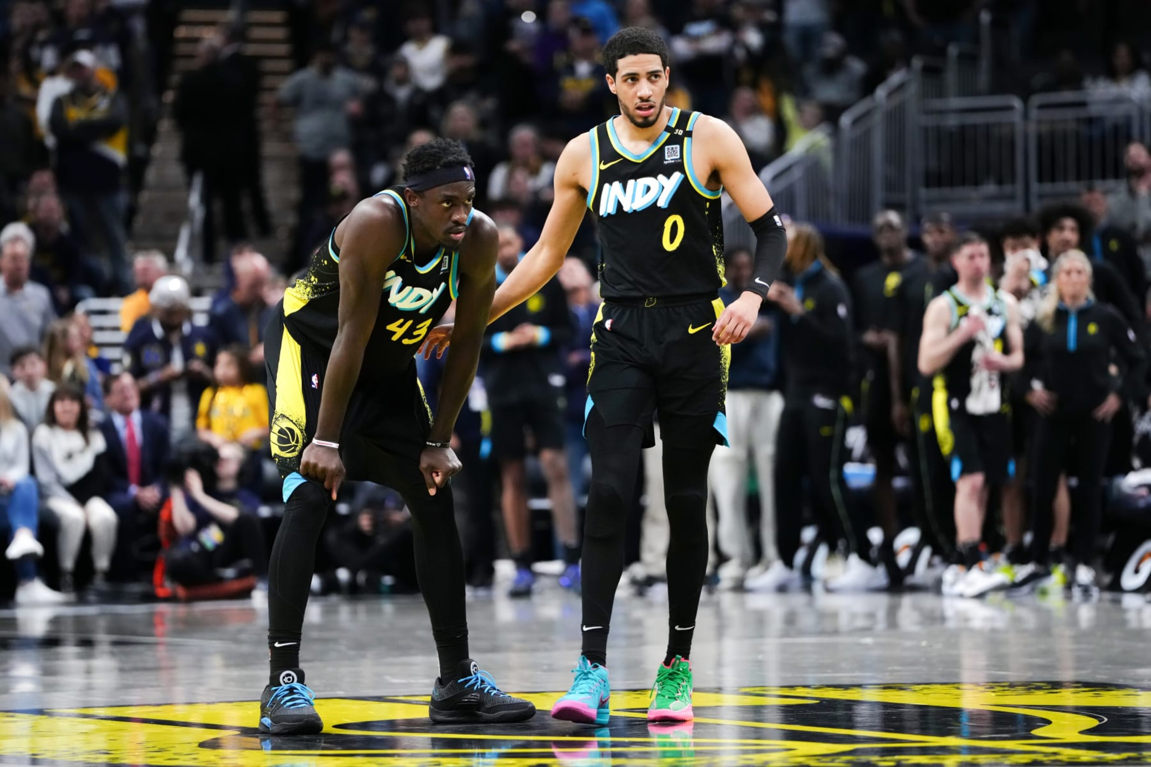 Pascal Siakam and Tyrese Haliburton