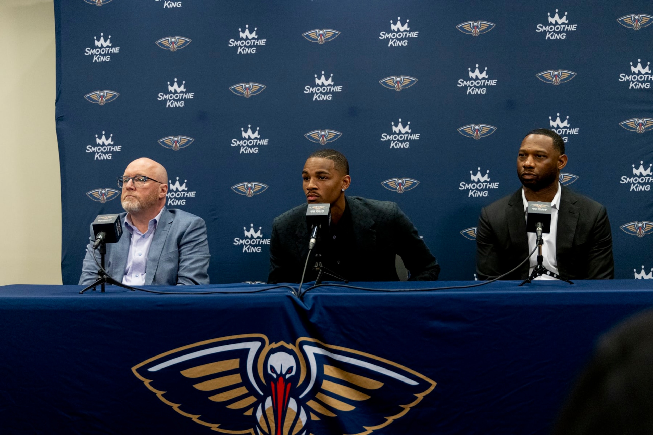 David Griffin, Dejounte Murray and Willie Green