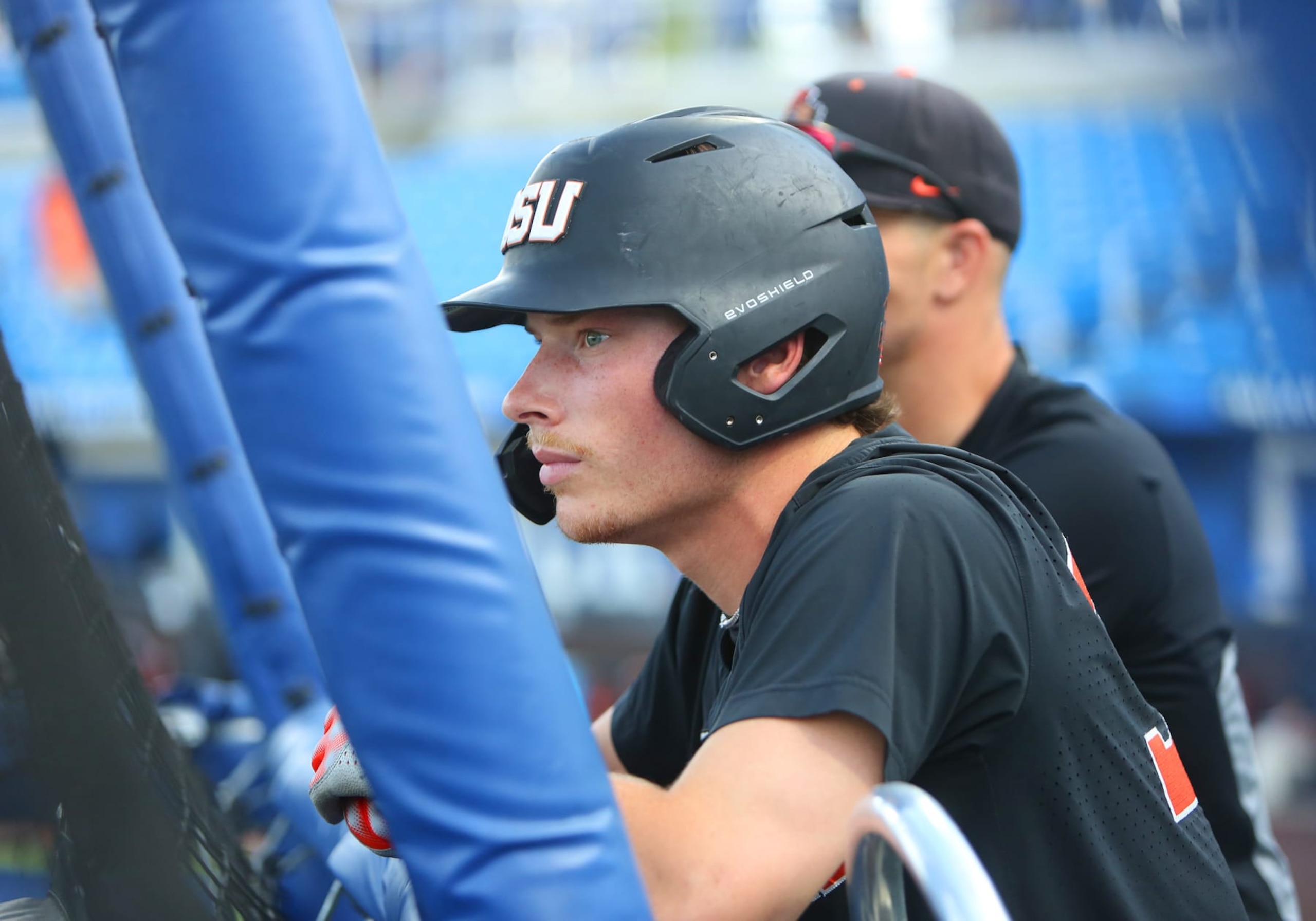 LEXINGTON, KY - JUNE 09: Oregon State infielder Travis Bazzana (37) takes batting practice before an NCAA super regional game between the Oregon State Beavers and the Kentucky Wildcats on June 9, 2024, at Kentucky Proud Park in Lexington, KY. (Photo by Jeff Moreland/Icon Sportswire via Getty Images)
