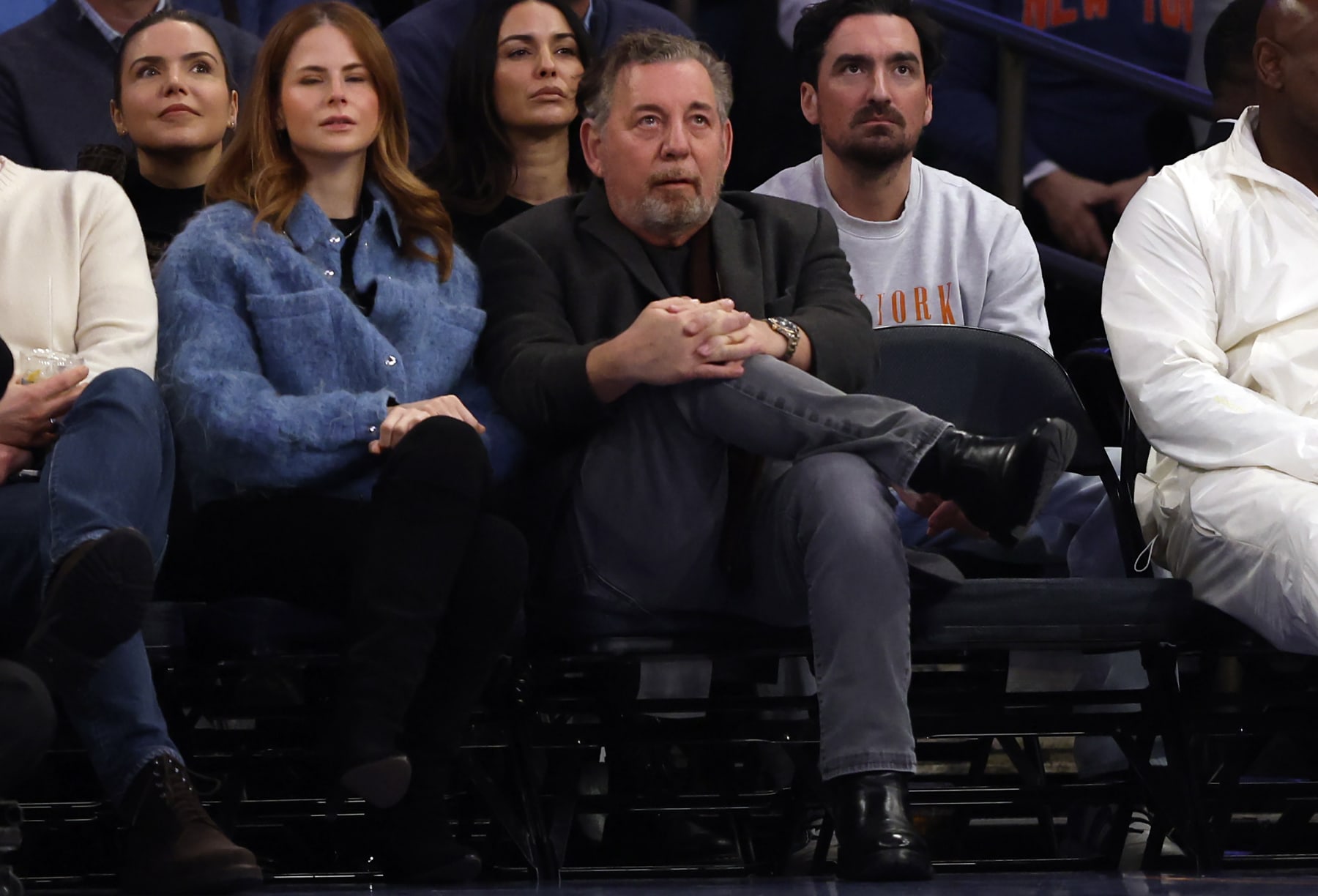 NEW YORK, NEW YORK - JANUARY 17: Executive Officer of Madison Square Garden Sports James Dolan attends the game between the Houston Rockets and the New York Knicks at Madison Square Garden on January 17, 2024 in New York City. NOTE TO USER: User expressly acknowledges and agrees that, by downloading and/or using this Photograph, user is consenting to the terms and conditions of the Getty Images License Agreement. (Photo by Sarah Stier/Getty Images)