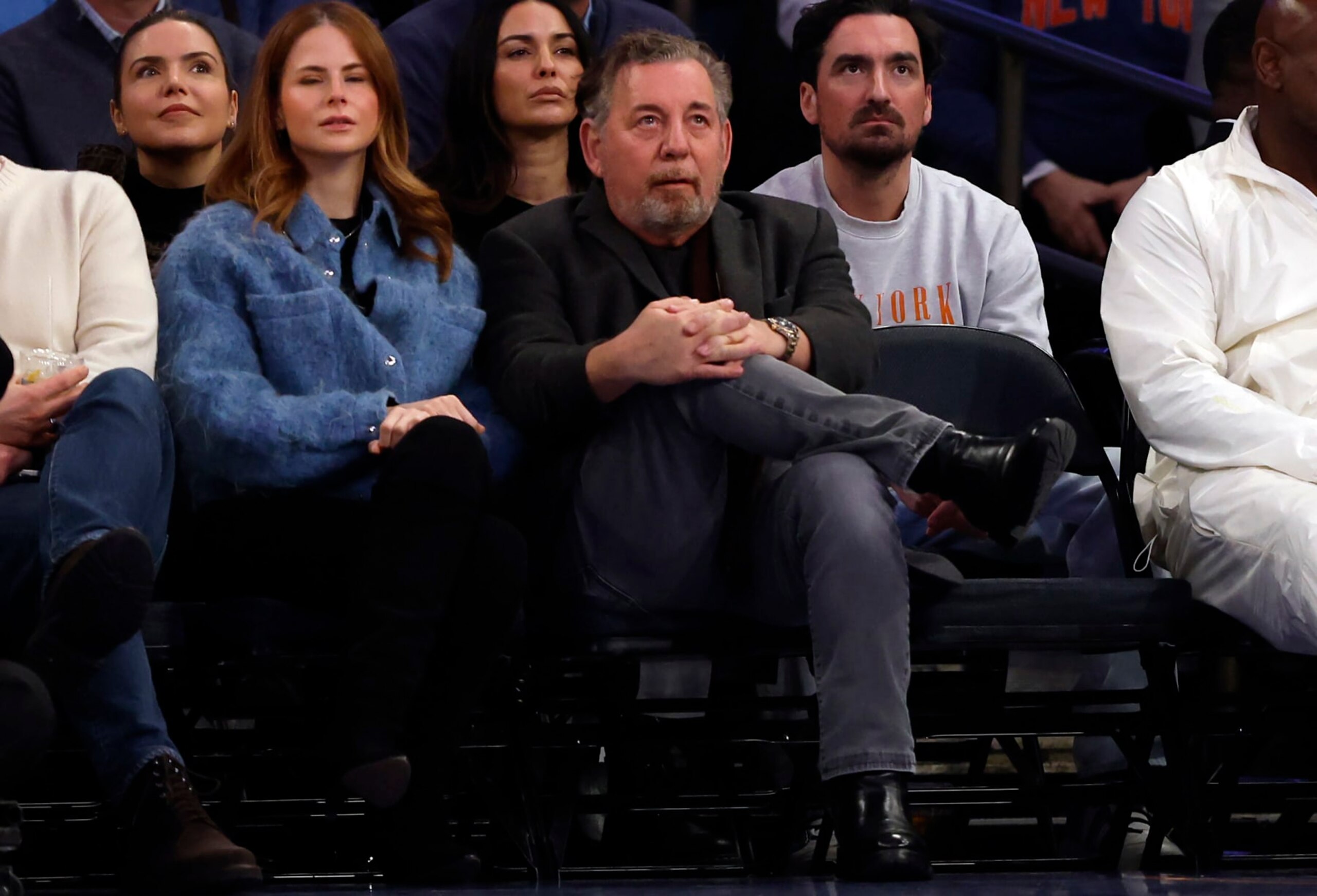 NEW YORK, NEW YORK - JANUARY 17: Executive Officer of Madison Square Garden Sports James Dolan attends the game between the Houston Rockets and the New York Knicks at Madison Square Garden on January 17, 2024 in New York City. NOTE TO USER: User expressly acknowledges and agrees that, by downloading and/or using this Photograph, user is consenting to the terms and conditions of the Getty Images License Agreement. (Photo by Sarah Stier/Getty Images)