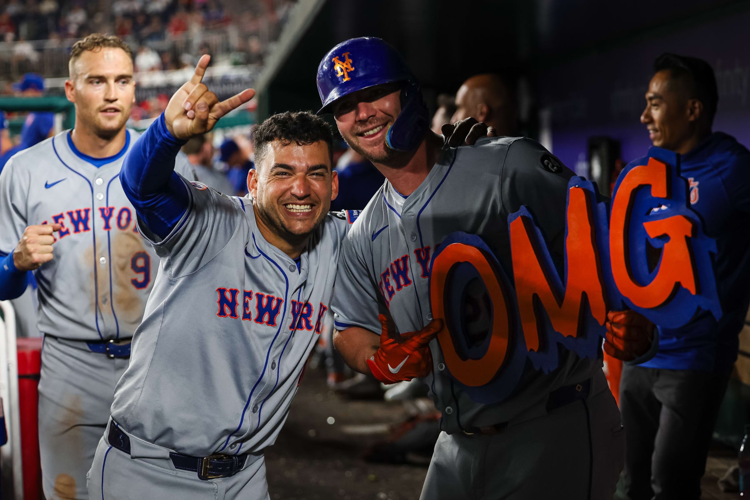 Jose Iglesias (L) and Pete Alonso (R)