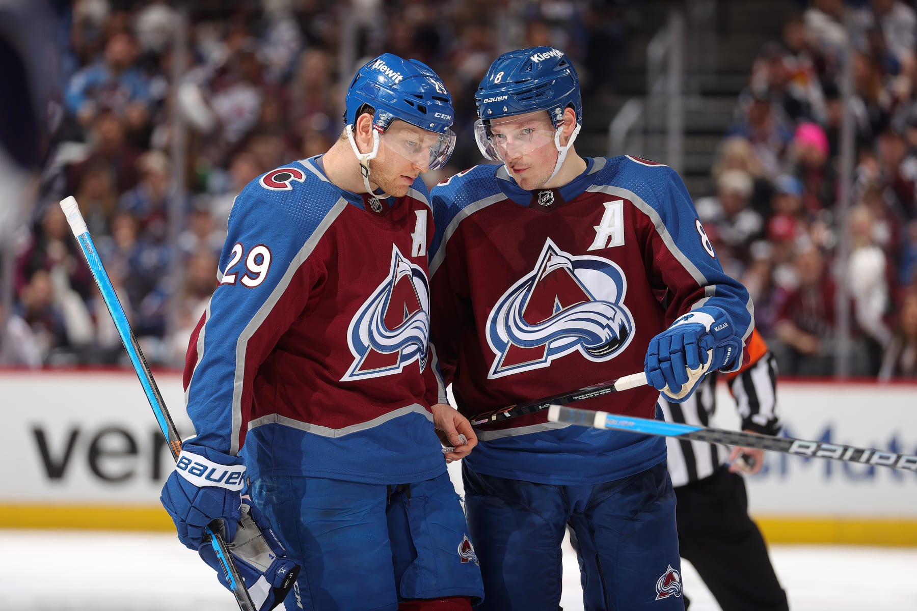 Nathan MacKinnon and Cale Makar.