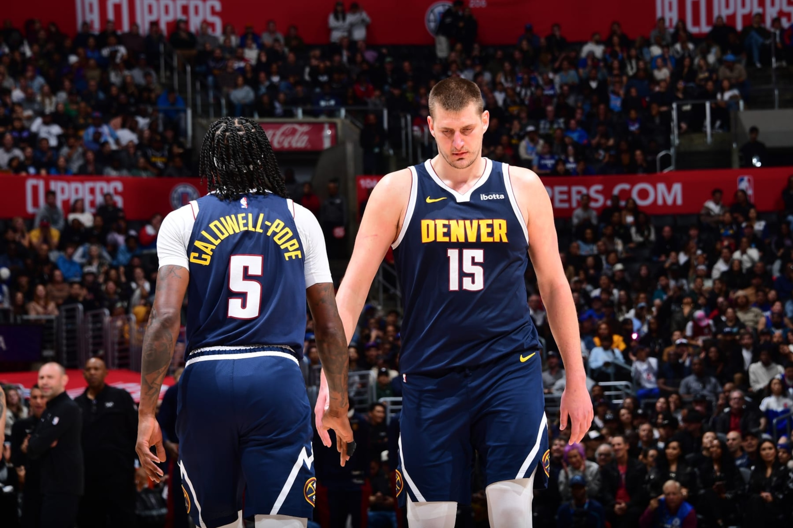 Kentavious Caldwell-Pope and Nikola JokiÄ Kentavious Caldwell-Pope and Nikola JokiÄ
